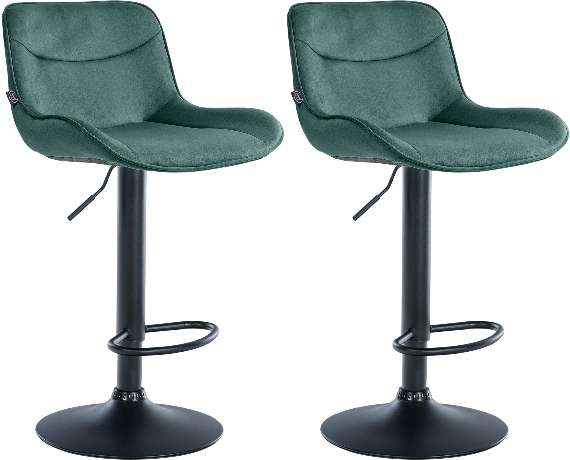 Set of 2 bar stools Vonore velvet