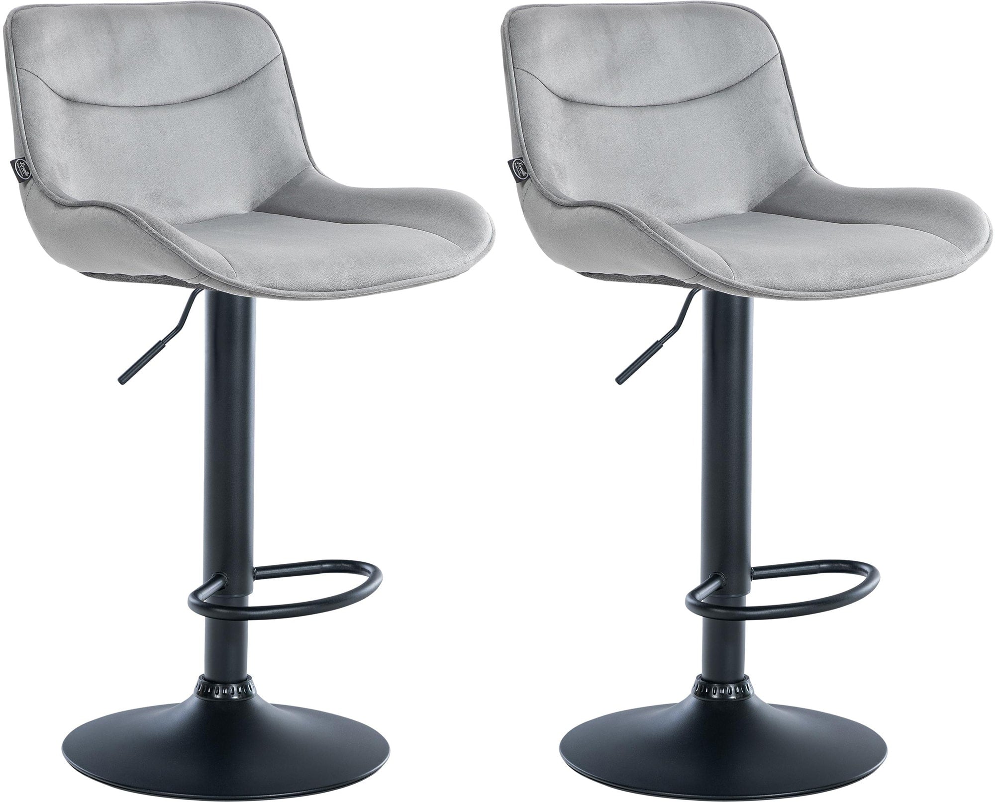 Set of 2 bar stools Vonore velvet