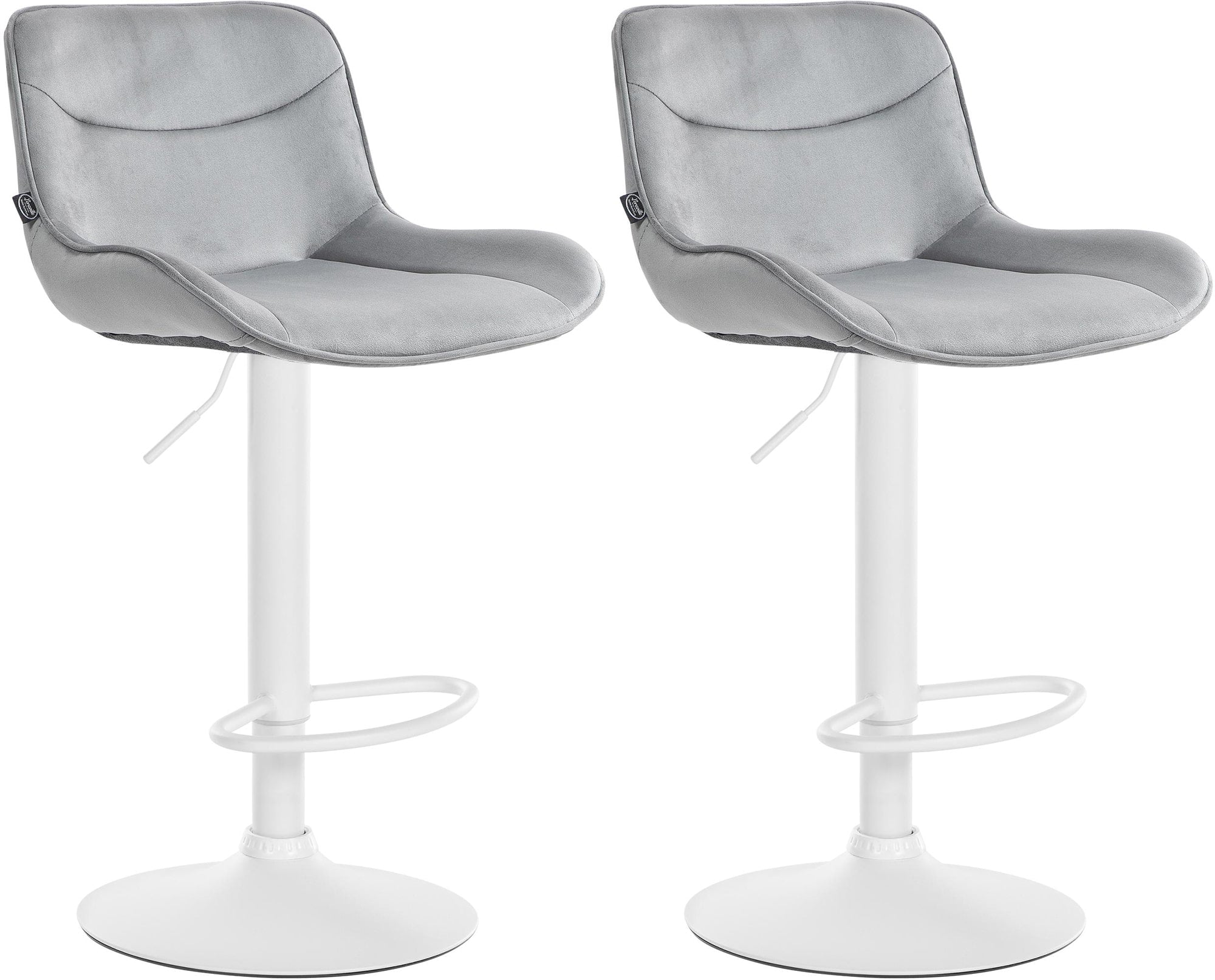 Set of 2 bar stools Vonore velvet