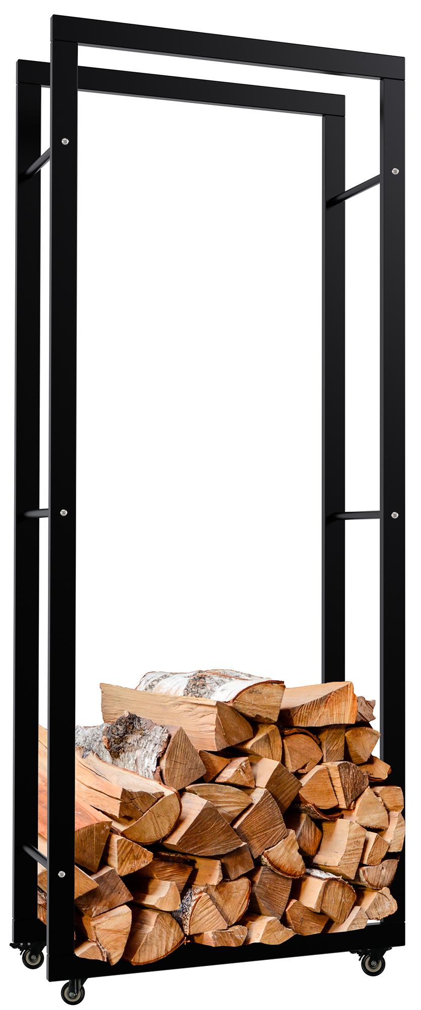 Keri firewood rack with wheels