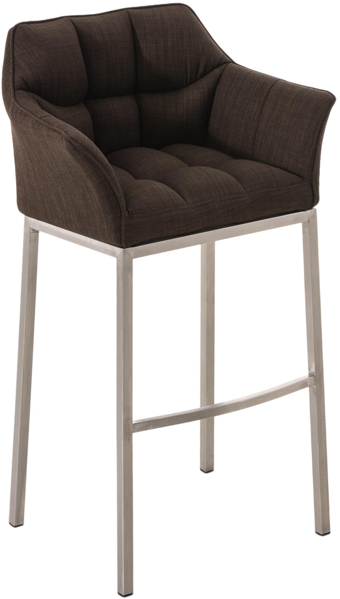 Barhocker Damaso Stoff mit Vierfußgestell