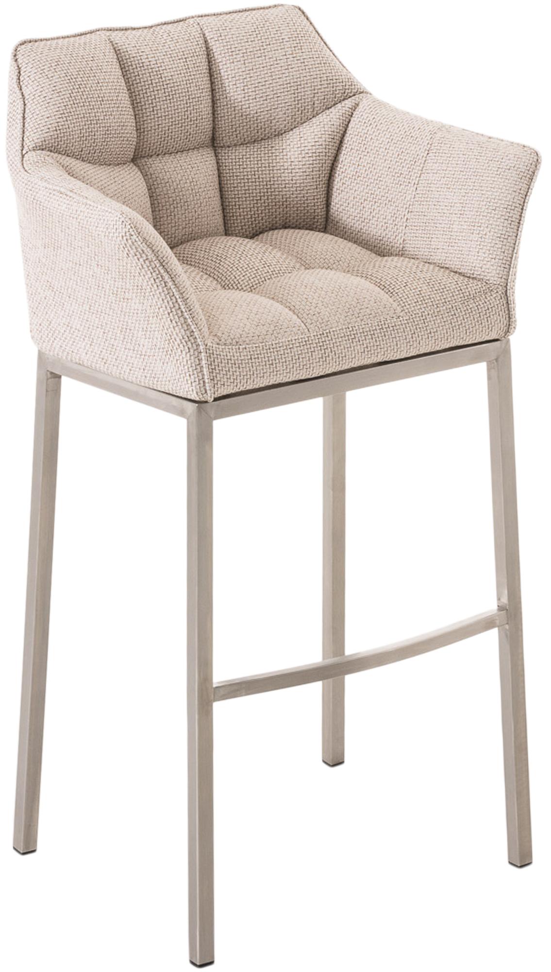 Damaso fabric bar stool with four-legged base