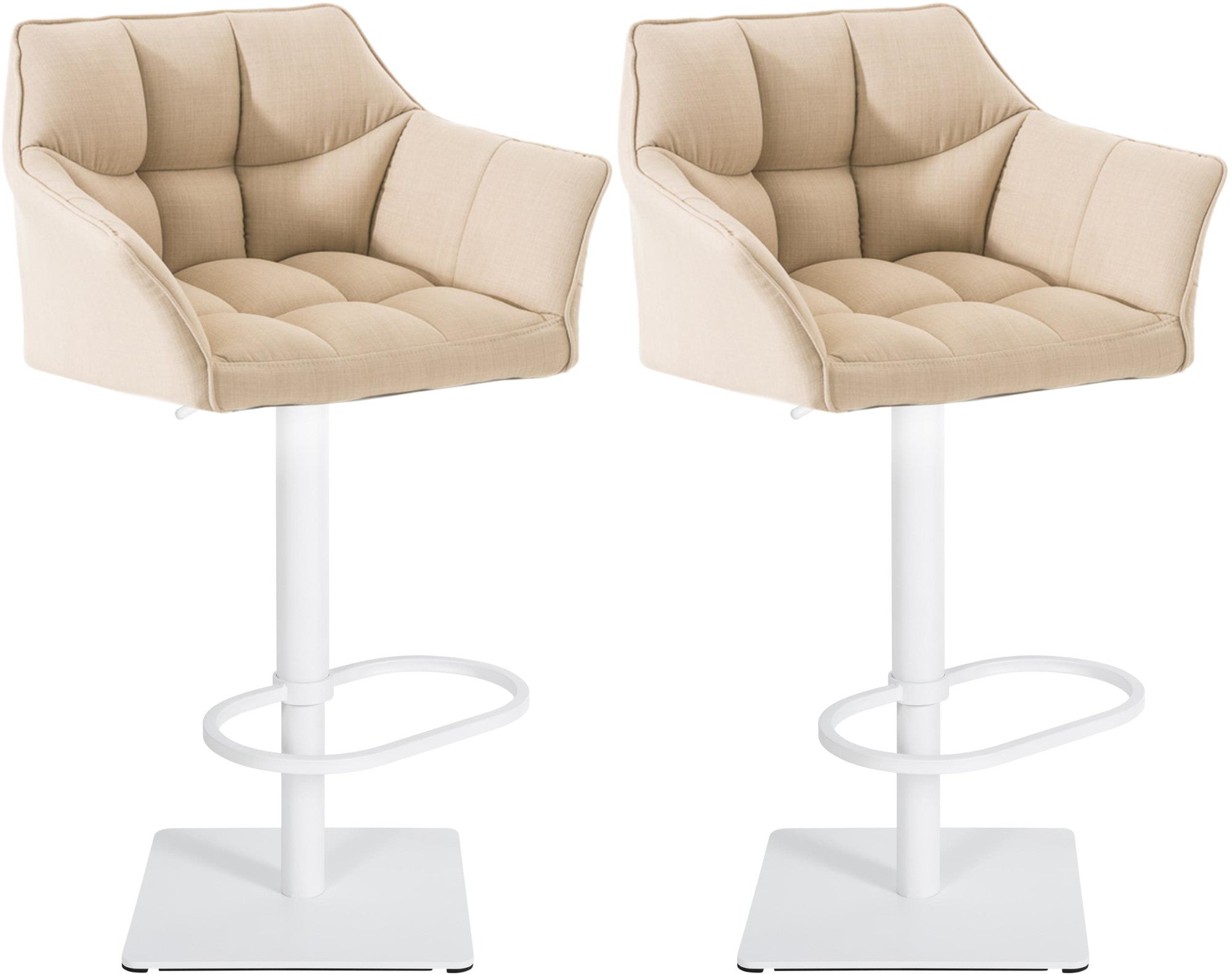 2er Set Barhocker Damaso Stoffbezug