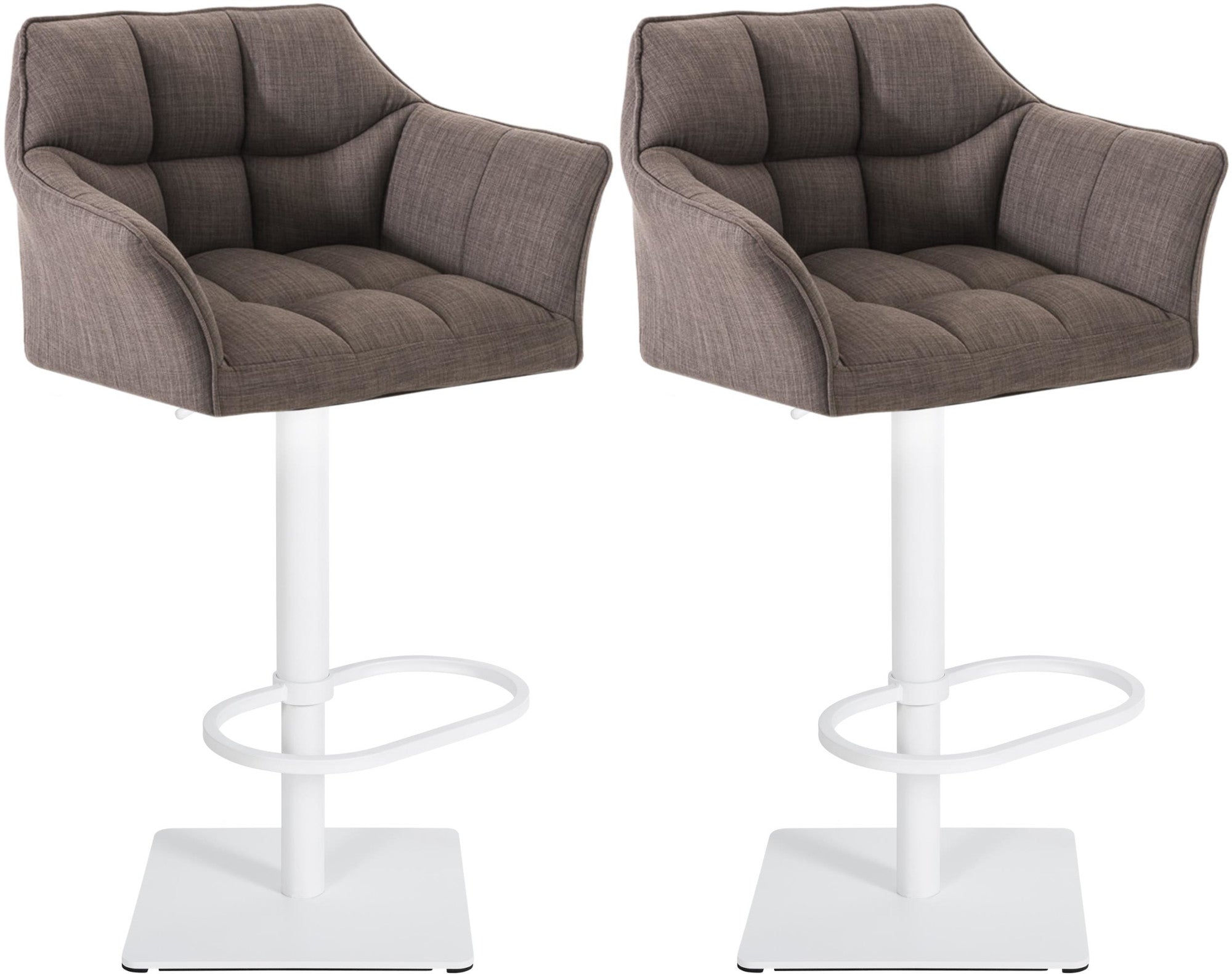 2er Set Barhocker Damaso Stoffbezug