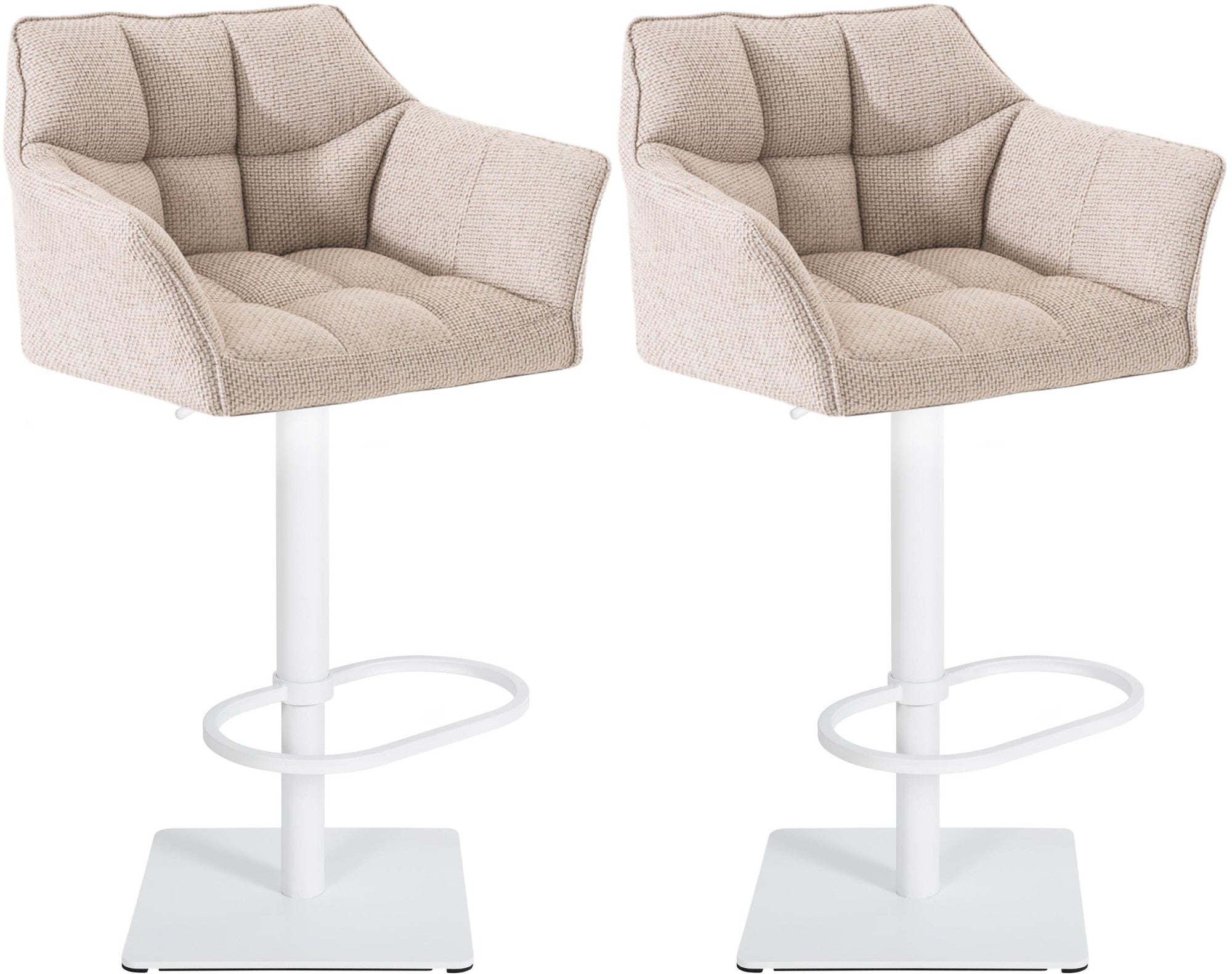 2er Set Barhocker Damaso Stoffbezug