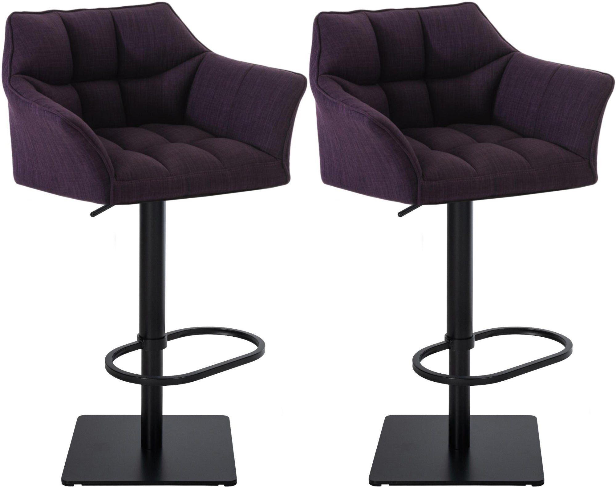2er Set Barhocker Damaso Stoffbezug