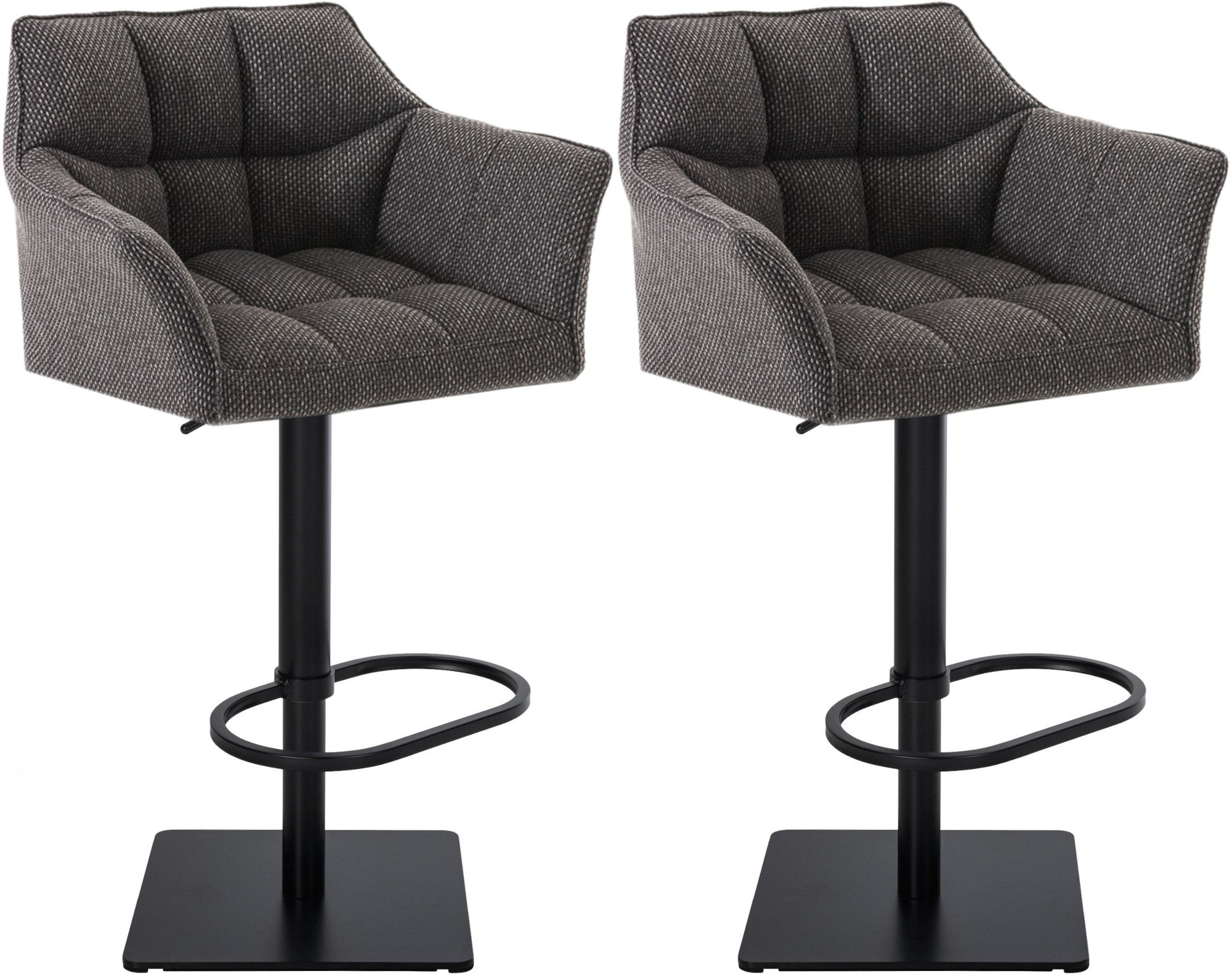 2er Set Barhocker Damaso Stoffbezug