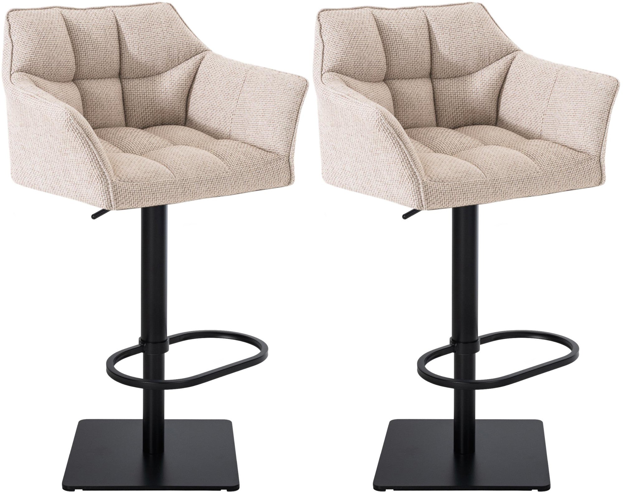 2er Set Barhocker Damaso Stoffbezug