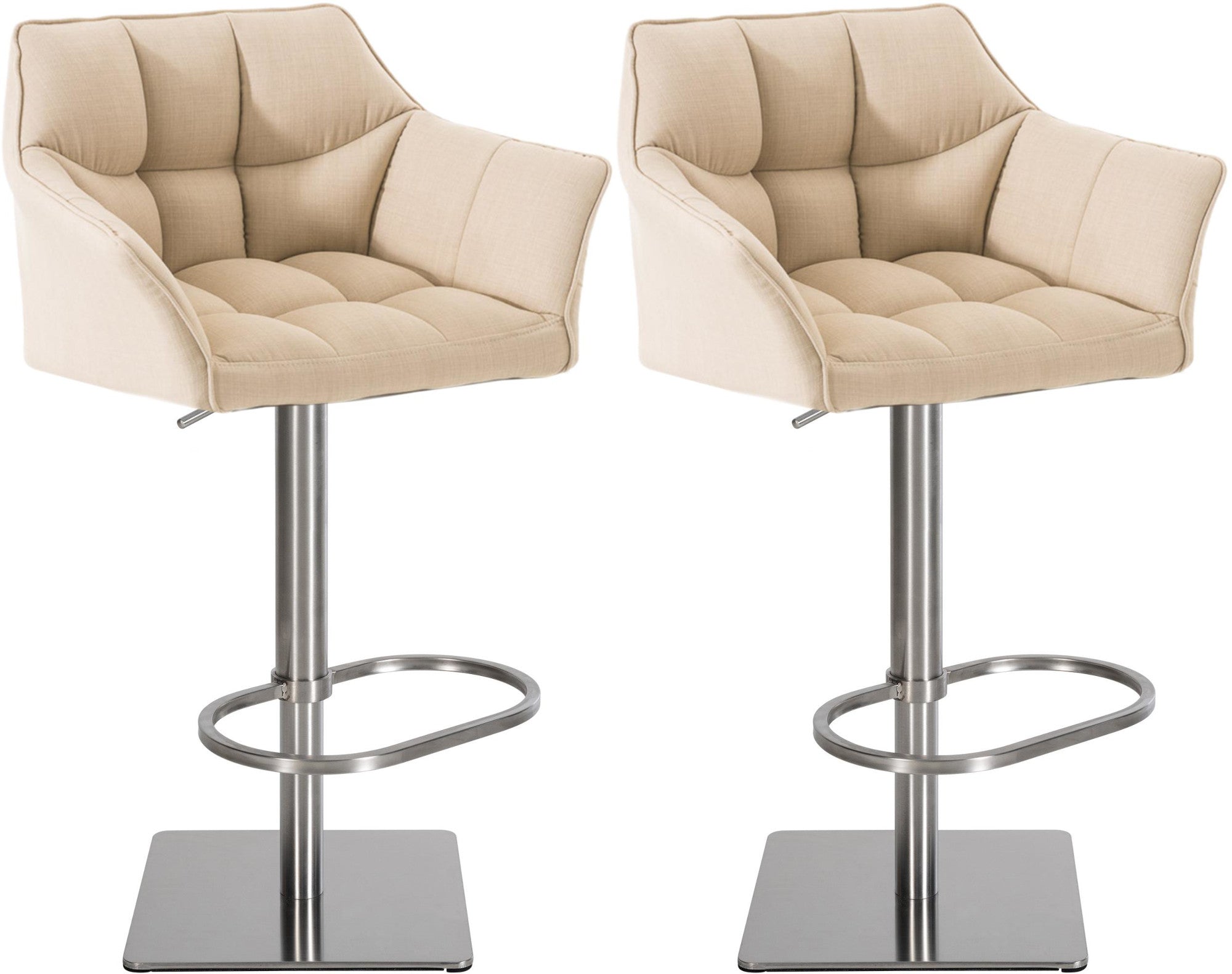 2er Set Barhocker Damaso Stoffbezug