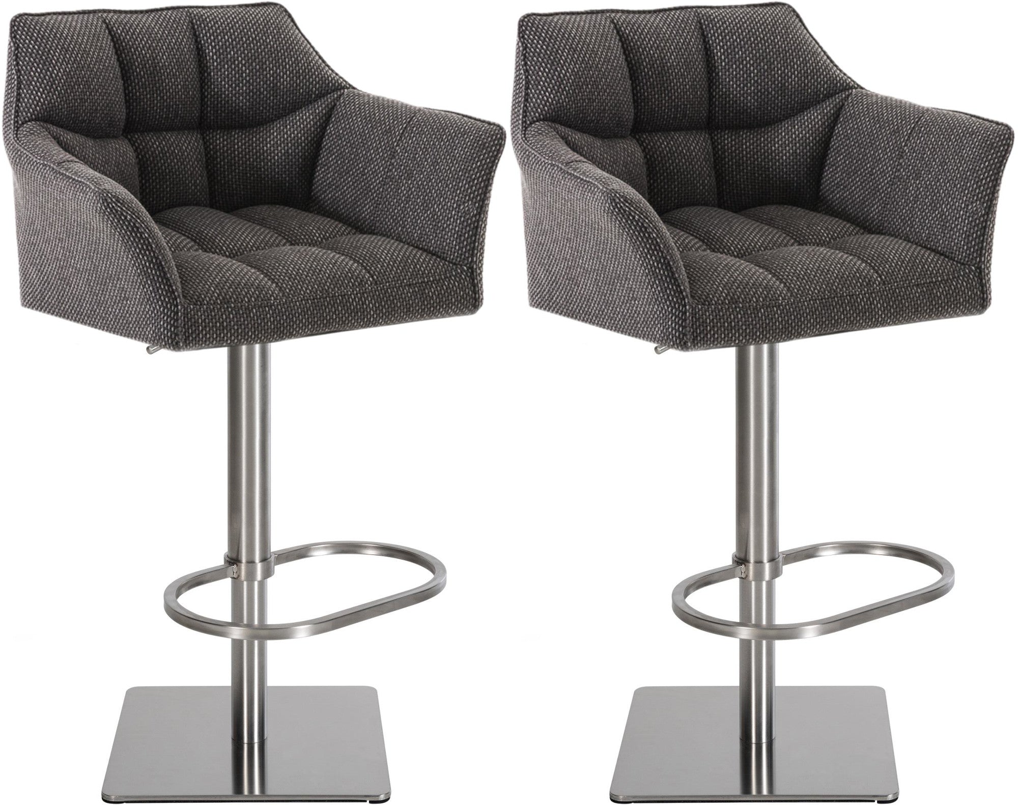 2er Set Barhocker Damaso Stoffbezug