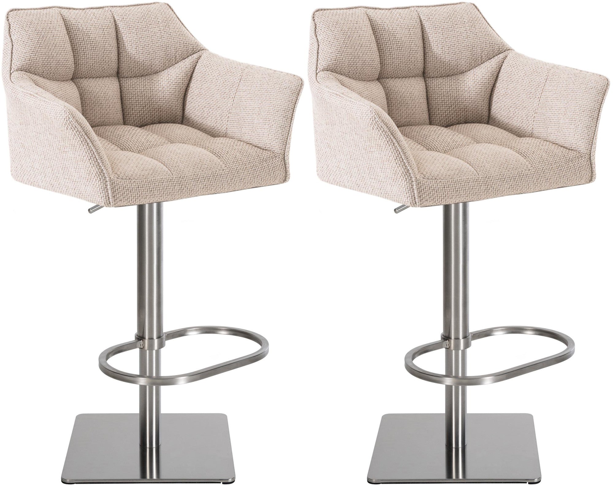 2er Set Barhocker Damaso Stoffbezug