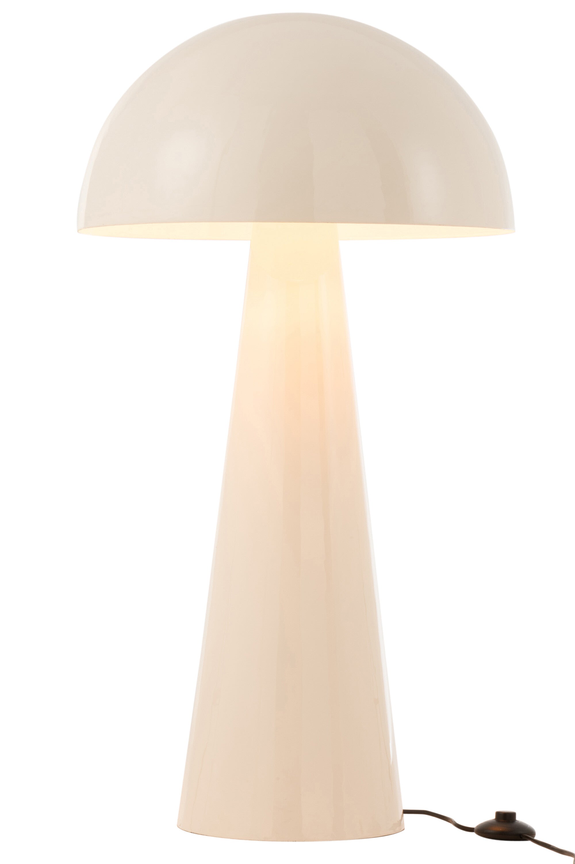 Designer Stehlampe White Mushroom XL in Pilzform - Edles Glänzendweiß