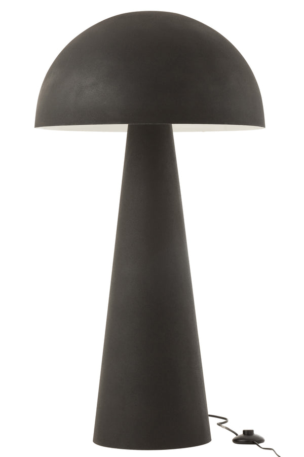 Große Designerlampe Black Mushroom in Pilzform - Elegantes Mattschwarz