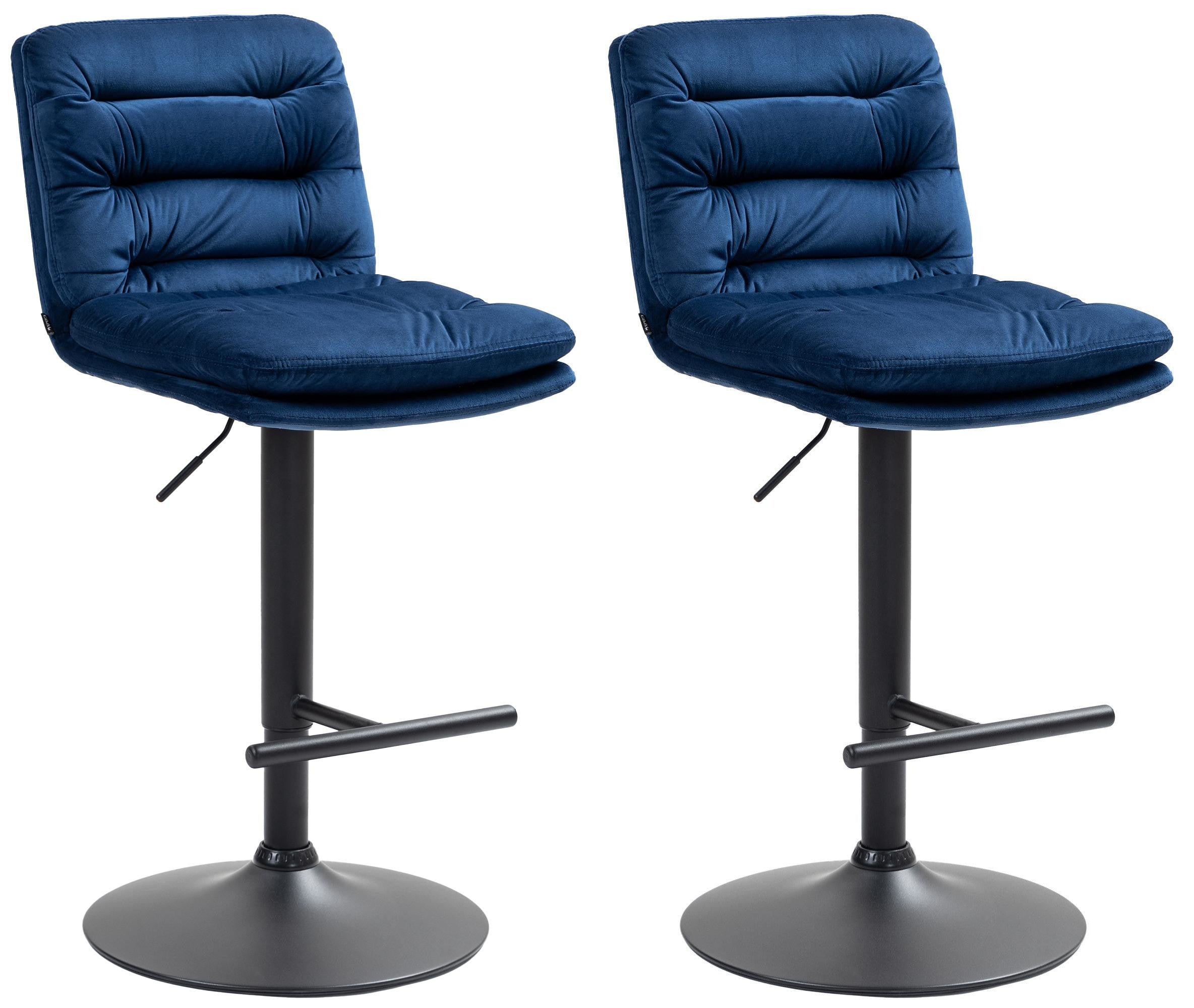 Set van 2 barkrukken Damar fluweel