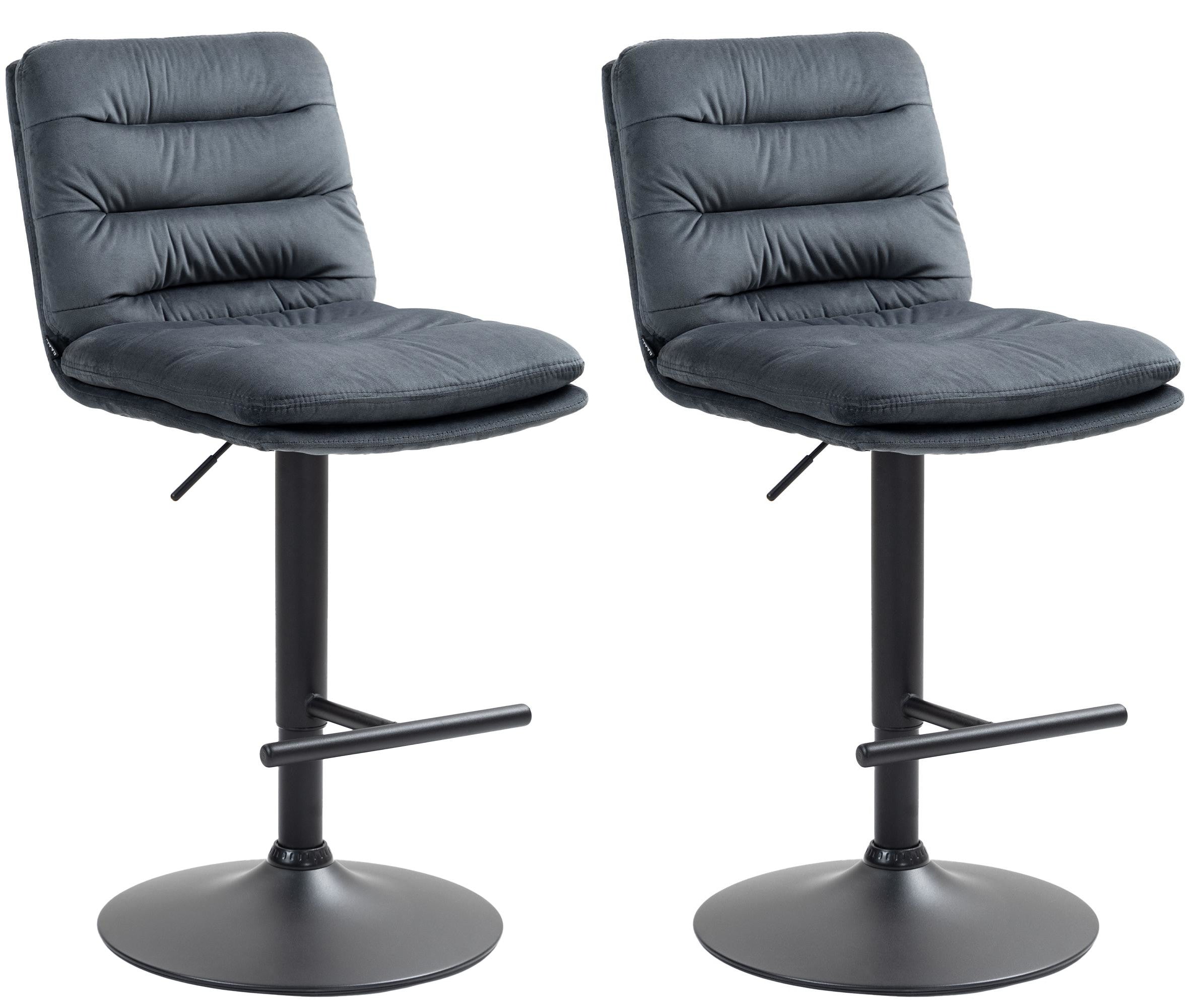 Set of 2 bar stools Damar velvet