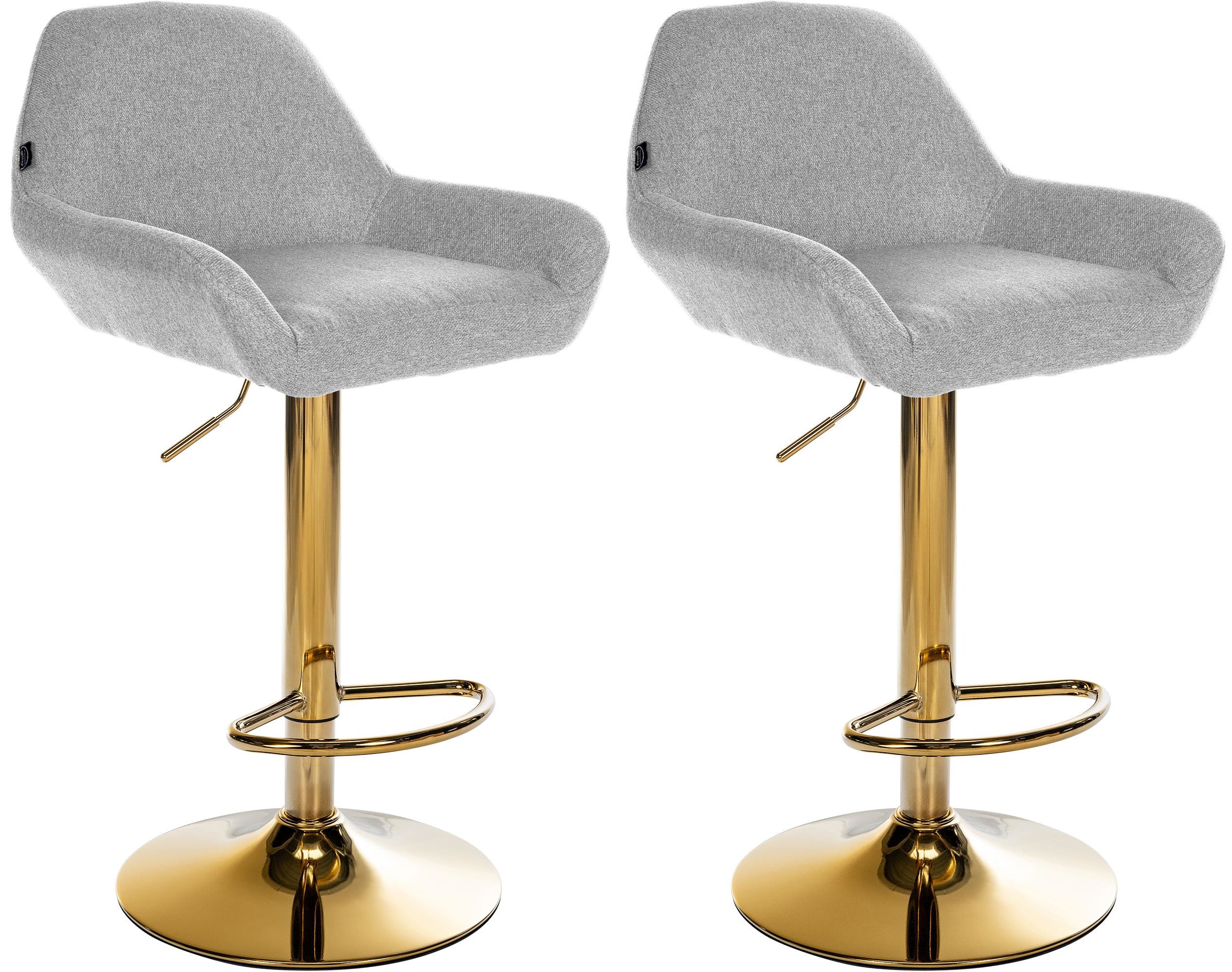 2er Set Barhocker Braga Gold Stoff