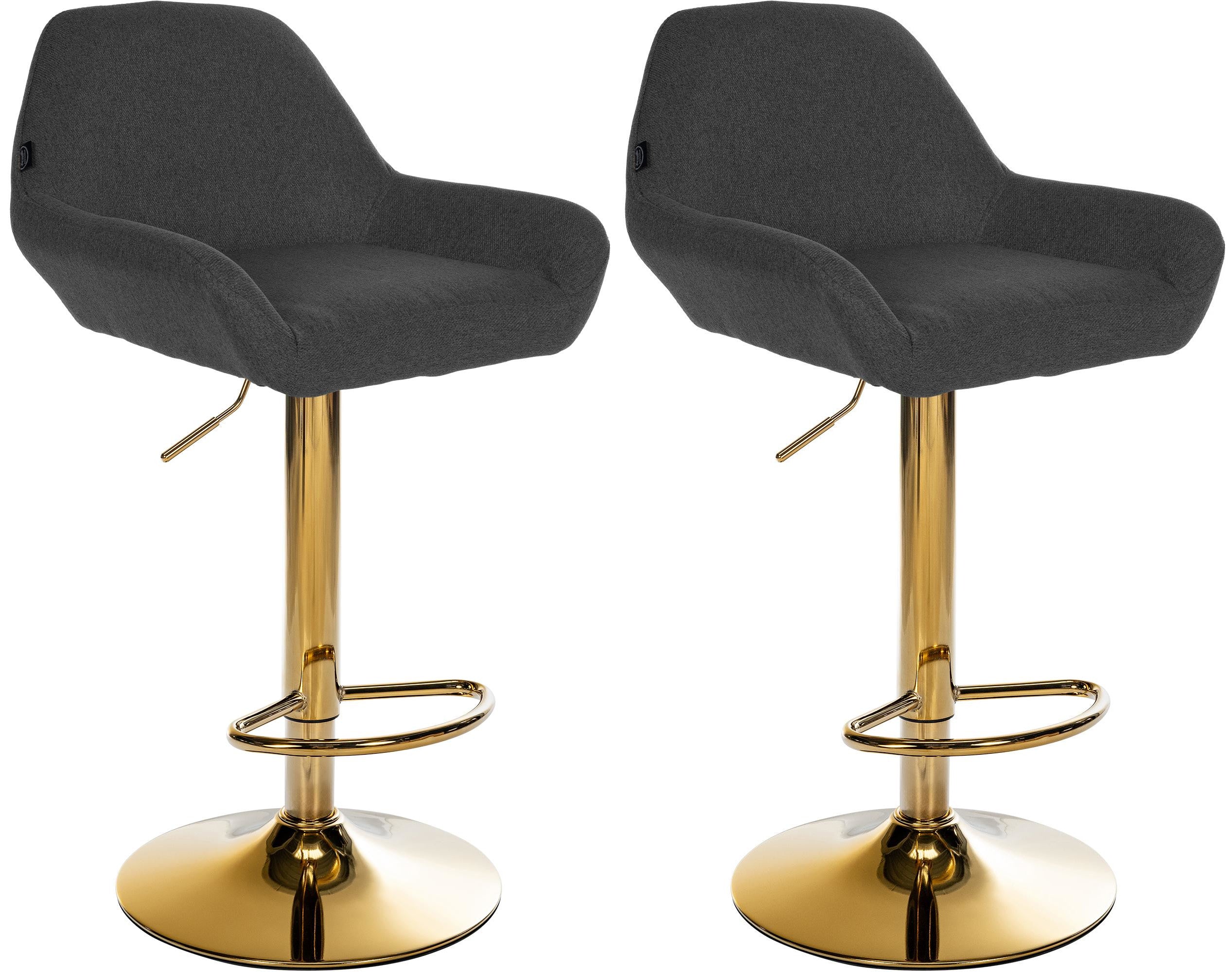 2er Set Barhocker Braga Gold Stoff