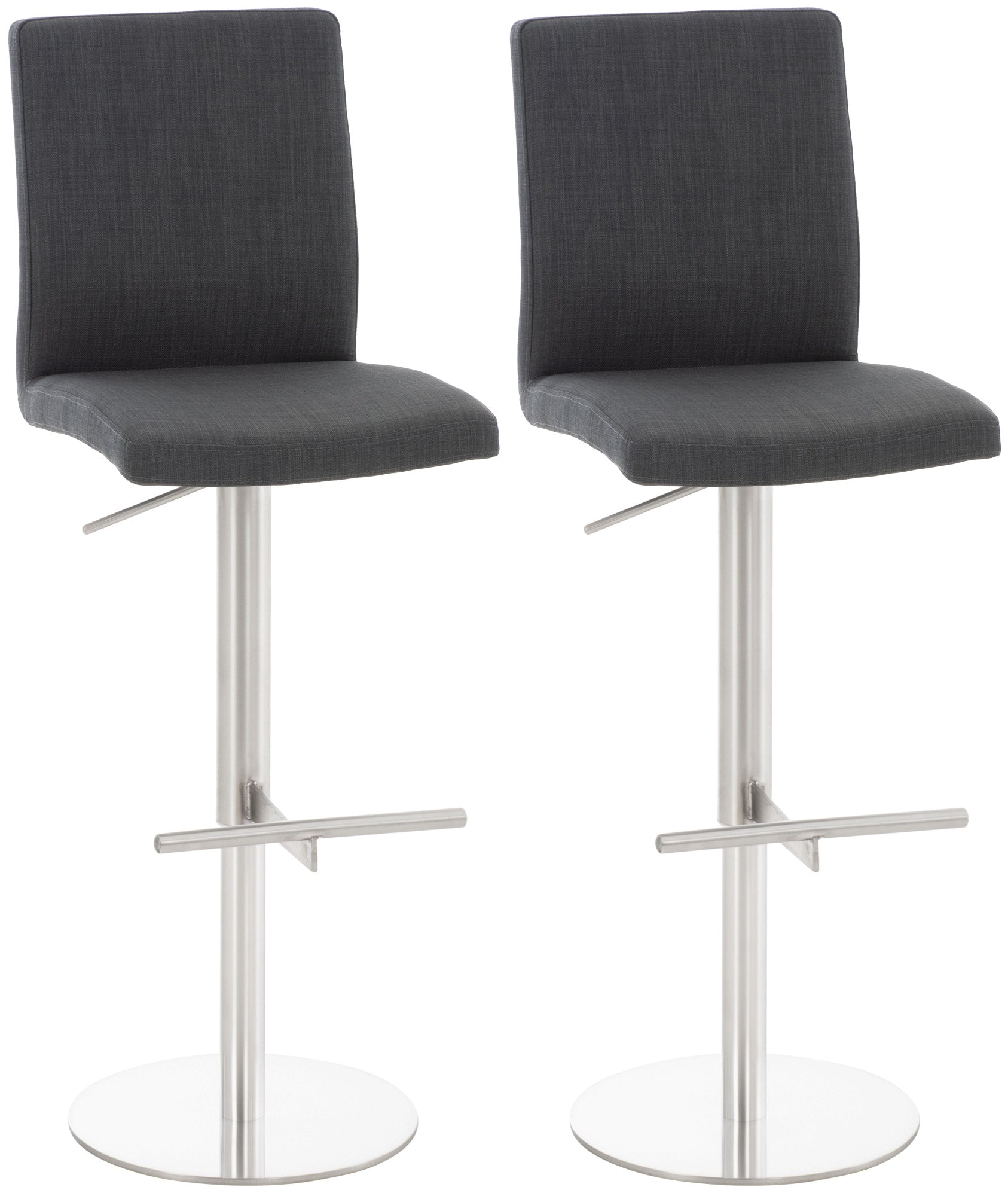Set of 2 Cadiz bar stools with fabric cover