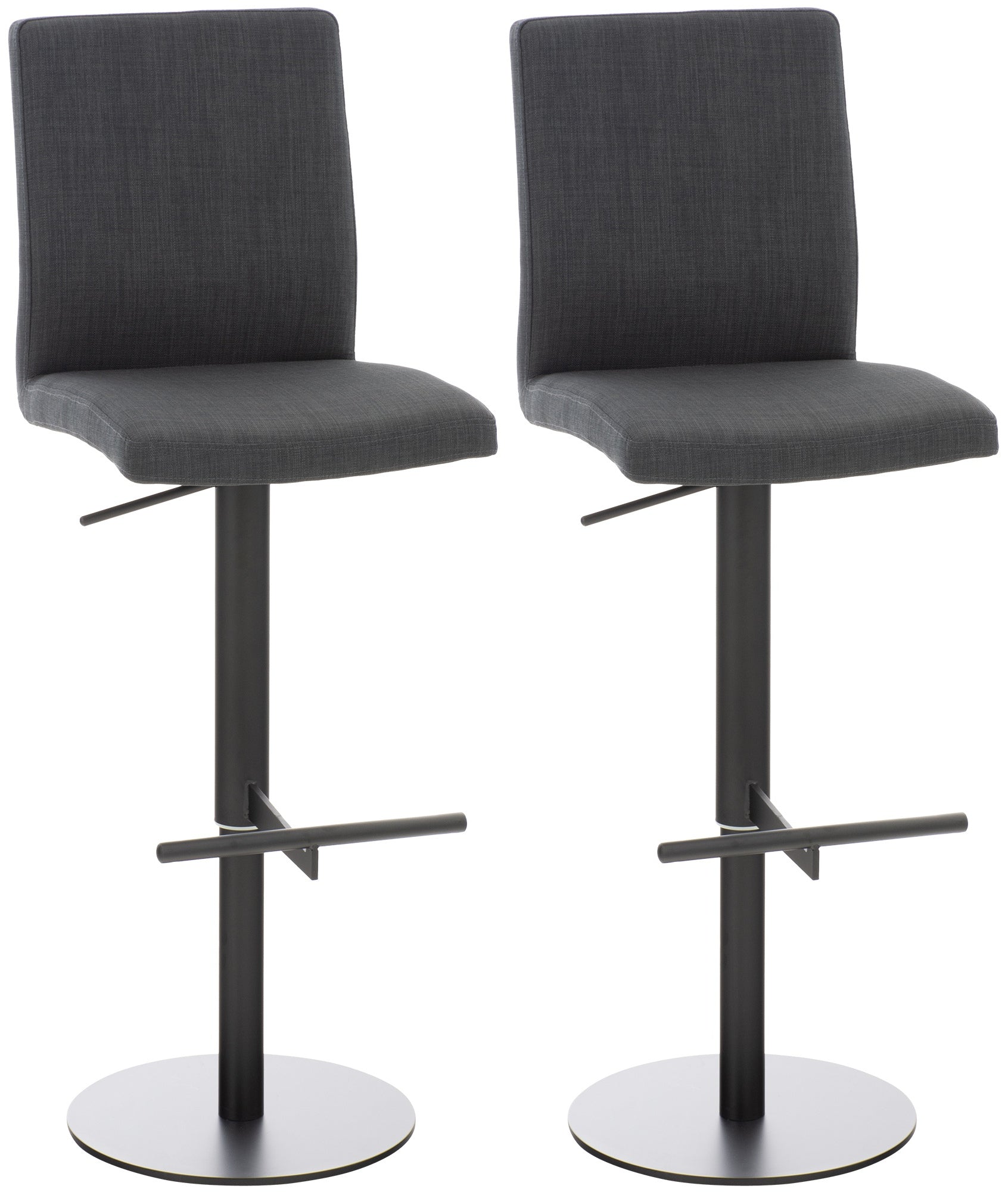Set of 2 Cadiz bar stools with fabric cover