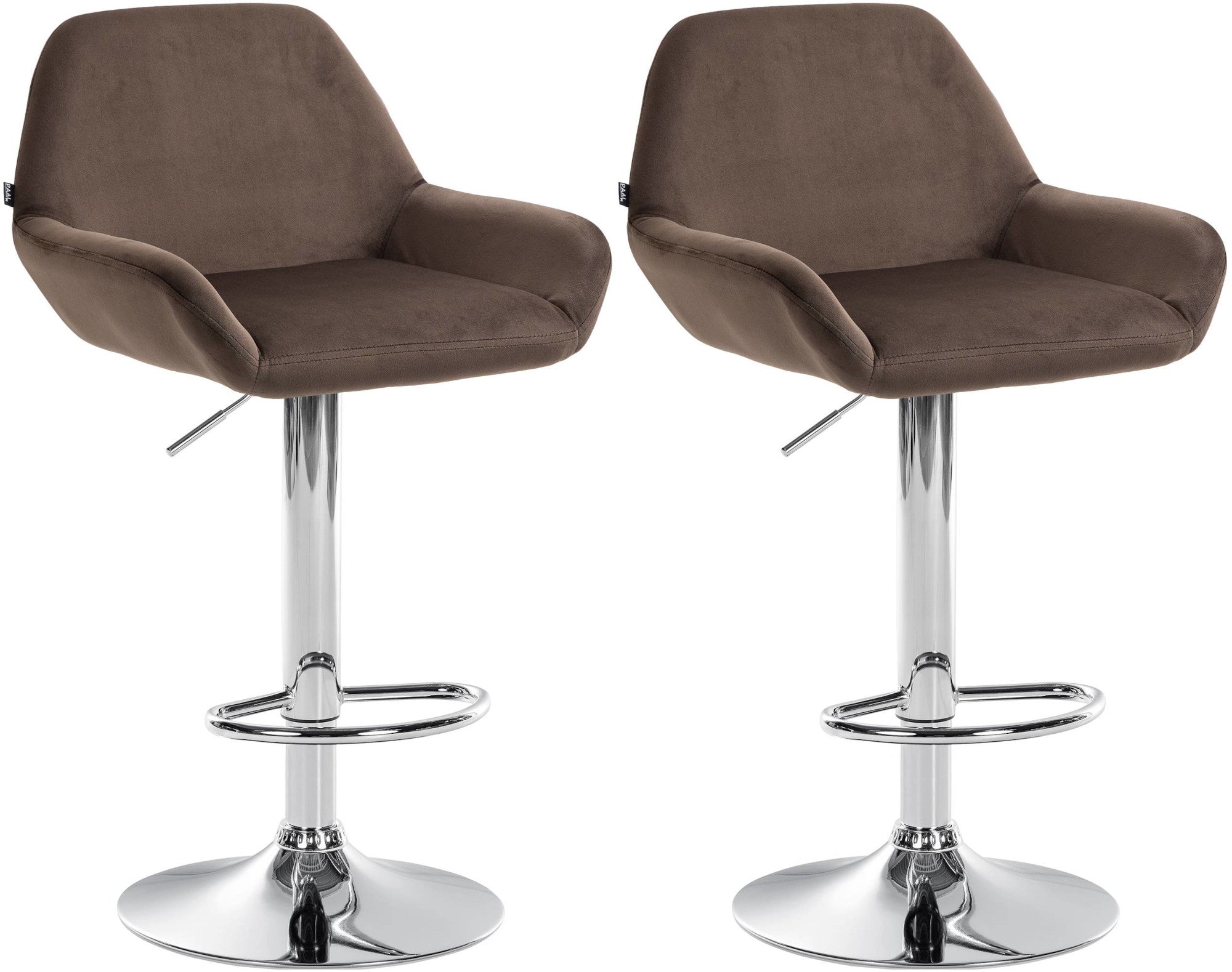 Set of 2 bar stools Braga velvet