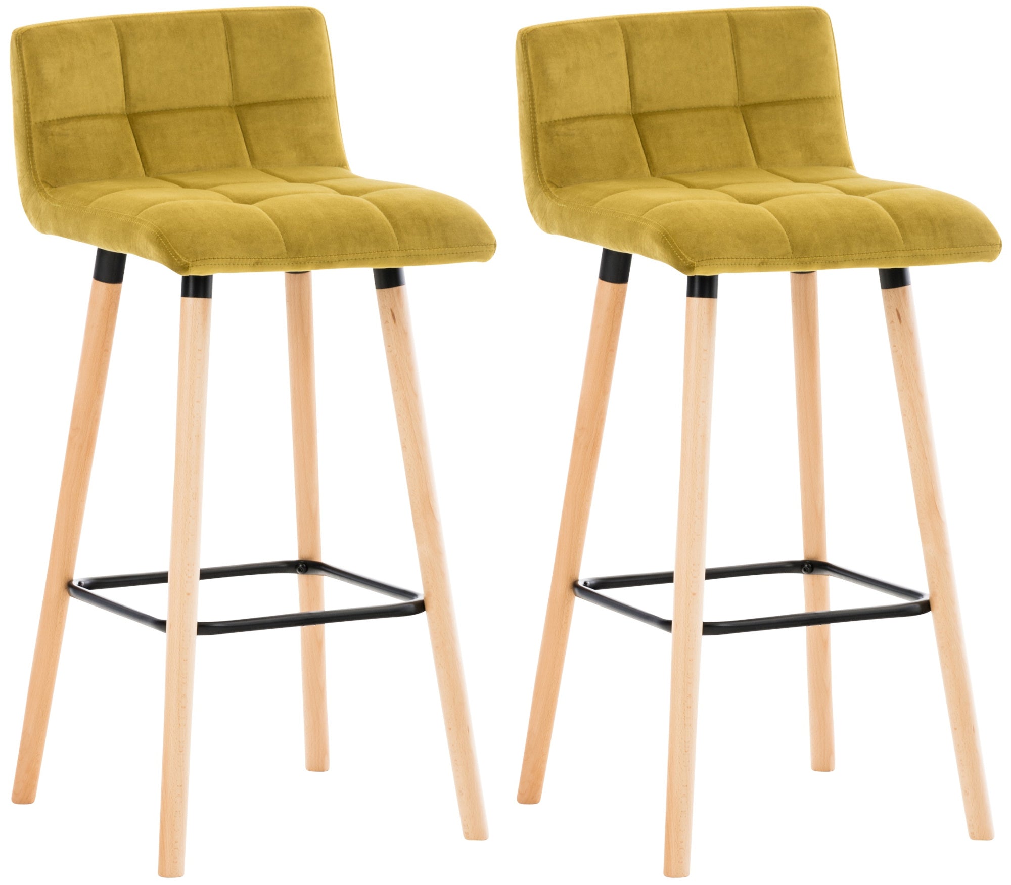 Set van 2 barkrukken Lincoln fluweel