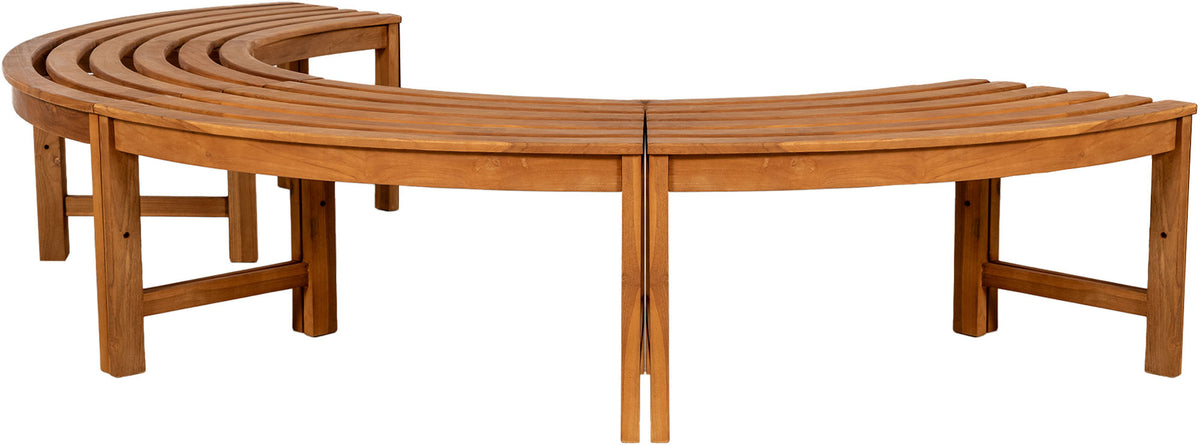 Tree bench Male semicircular without backrest 250 cm