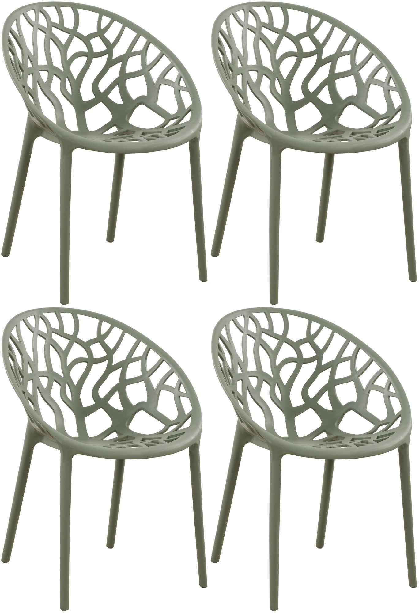 4er Set Stapelbare Gartenstühle Hope