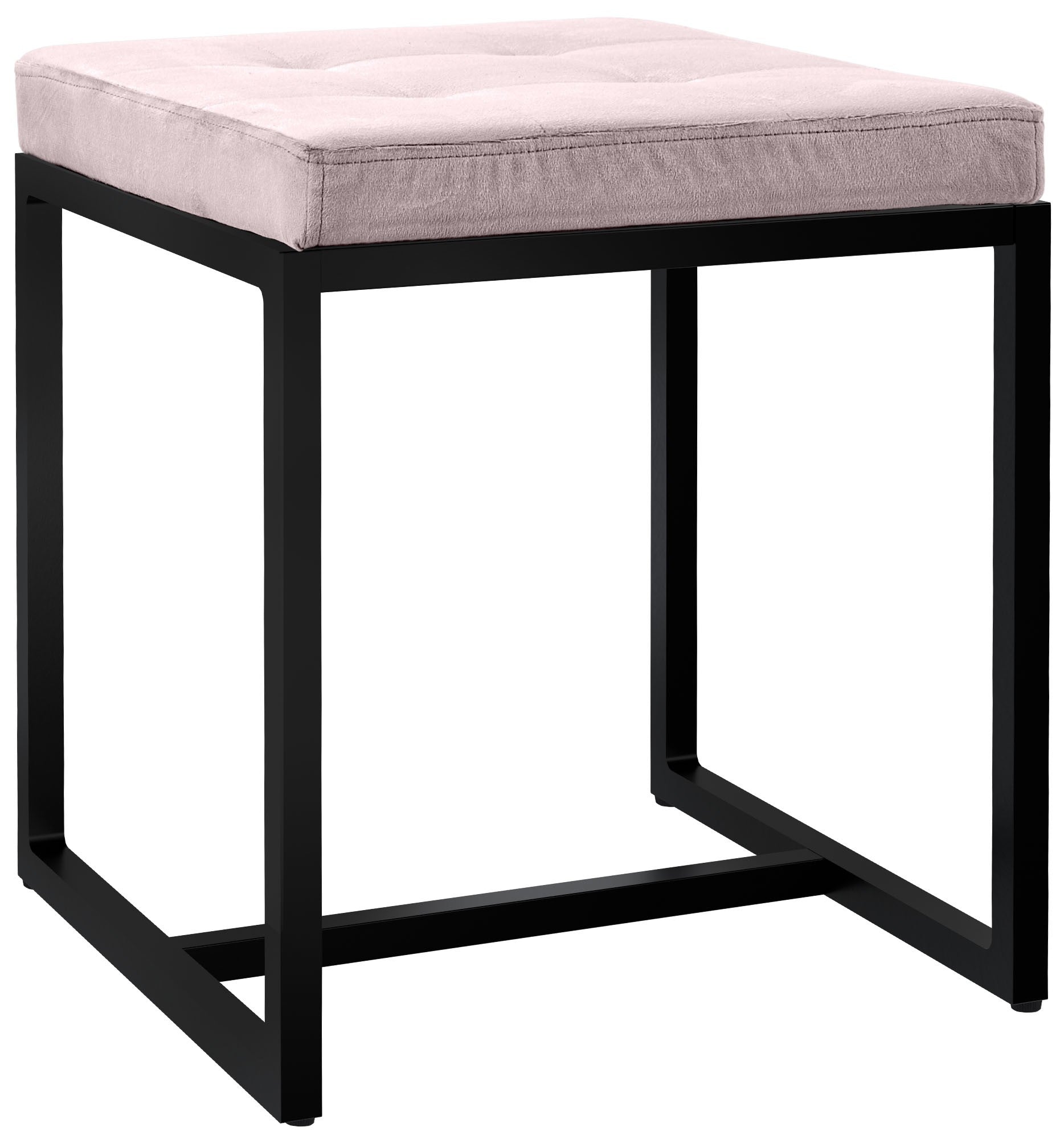 Sitzhocker Barci mit schwarzem Gestell