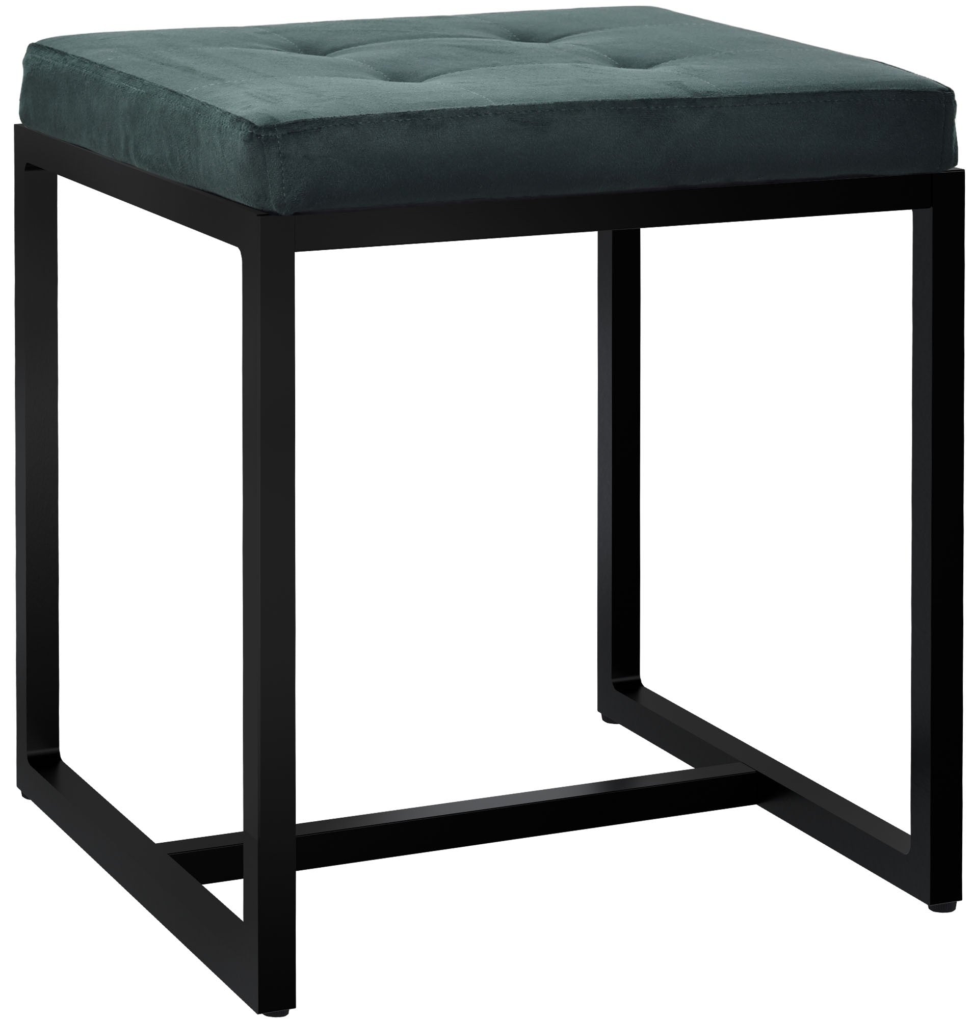 Sitzhocker Barci mit schwarzem Gestell
