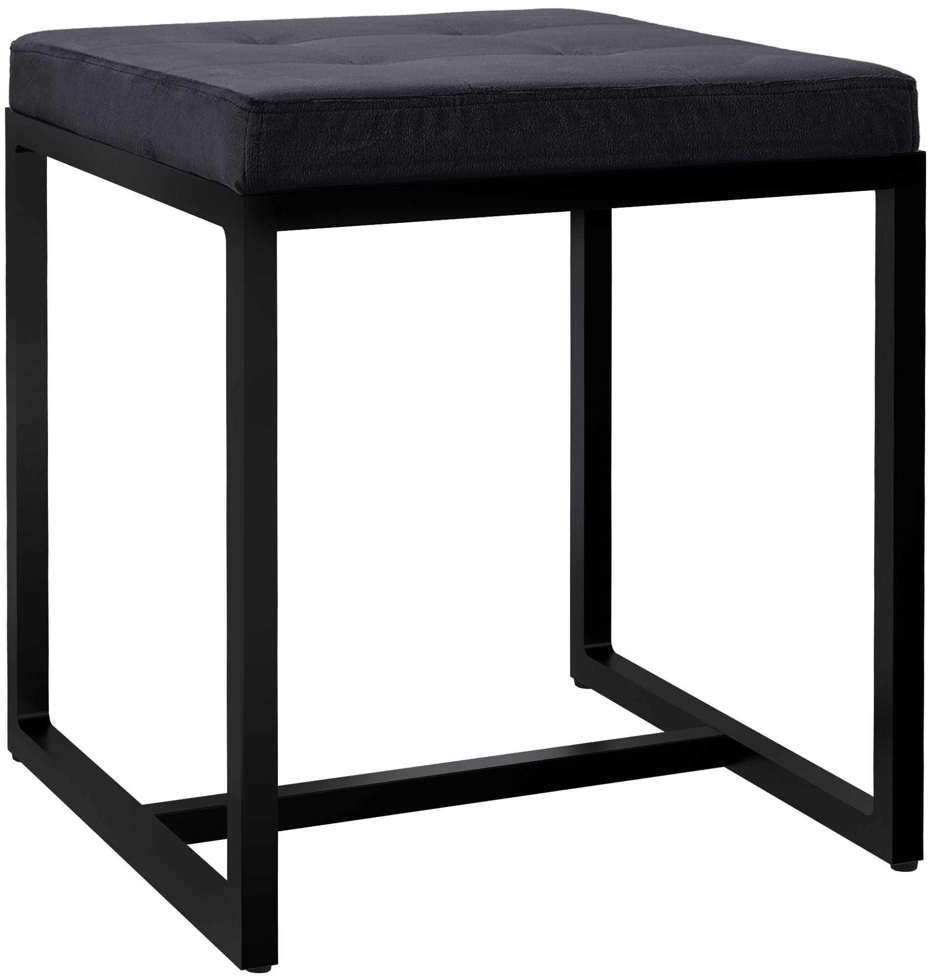 Sitzhocker Barci mit schwarzem Gestell