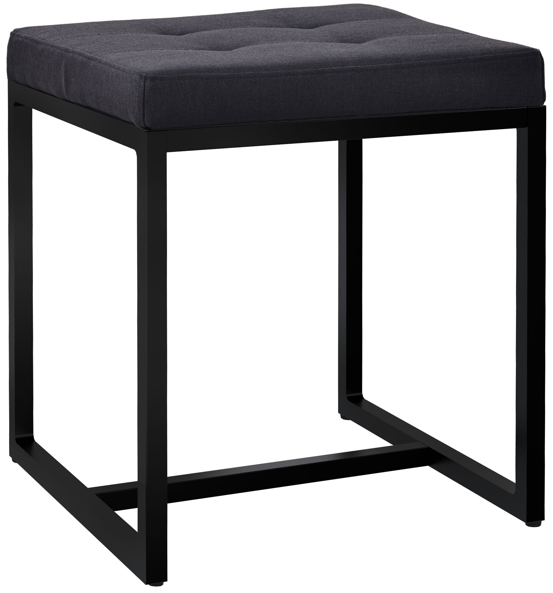 Sitzhocker Barci mit schwarzem Gestell