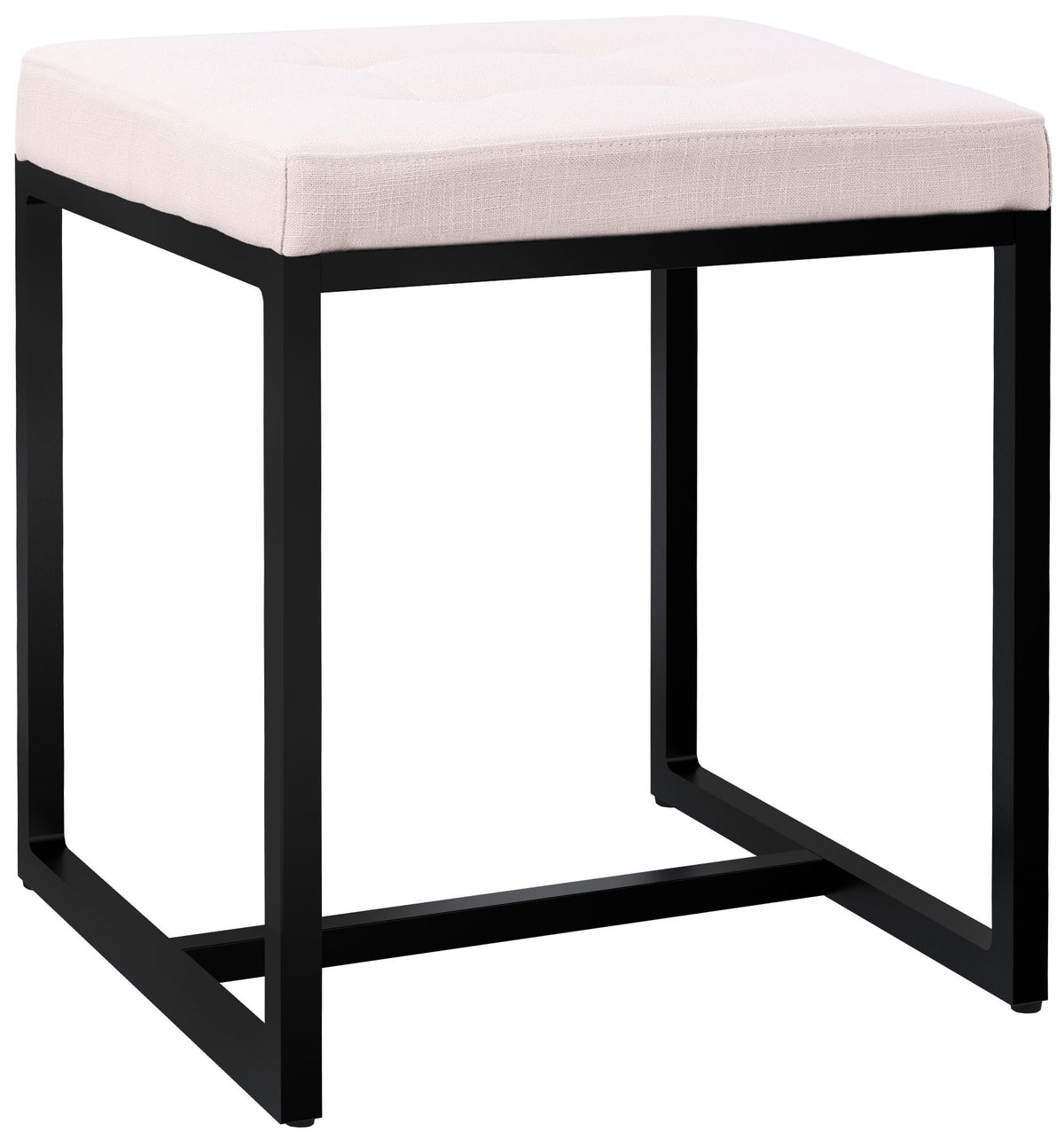 Sitzhocker Barci mit schwarzem Gestell