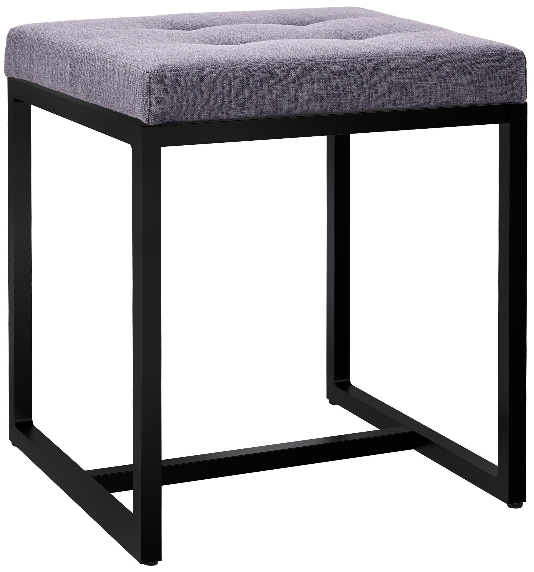 Sitzhocker Barci mit schwarzem Gestell