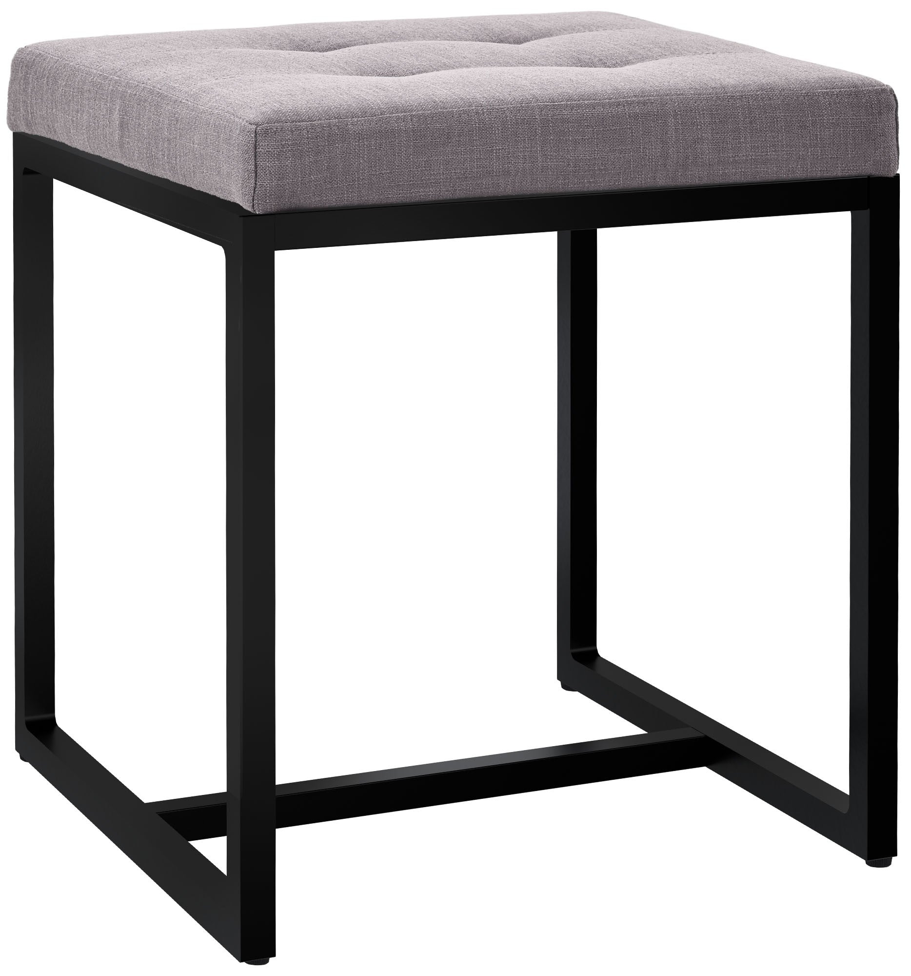 Sitzhocker Barci mit schwarzem Gestell