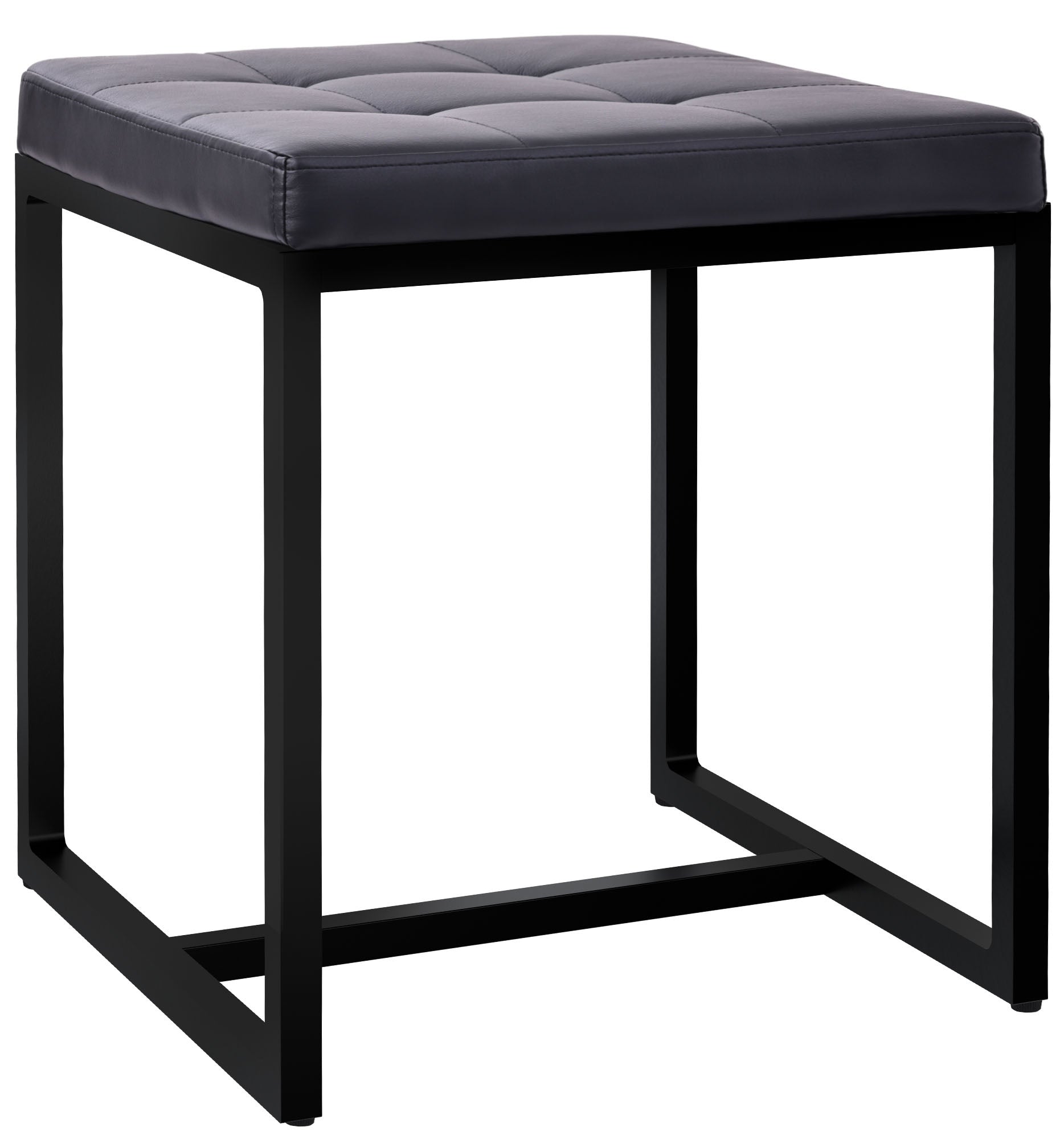 Sitzhocker Barci mit schwarzem Gestell