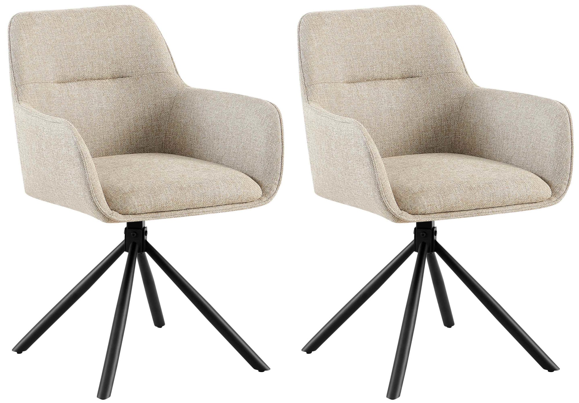 Set van 2 Tipton stoffen stoelen