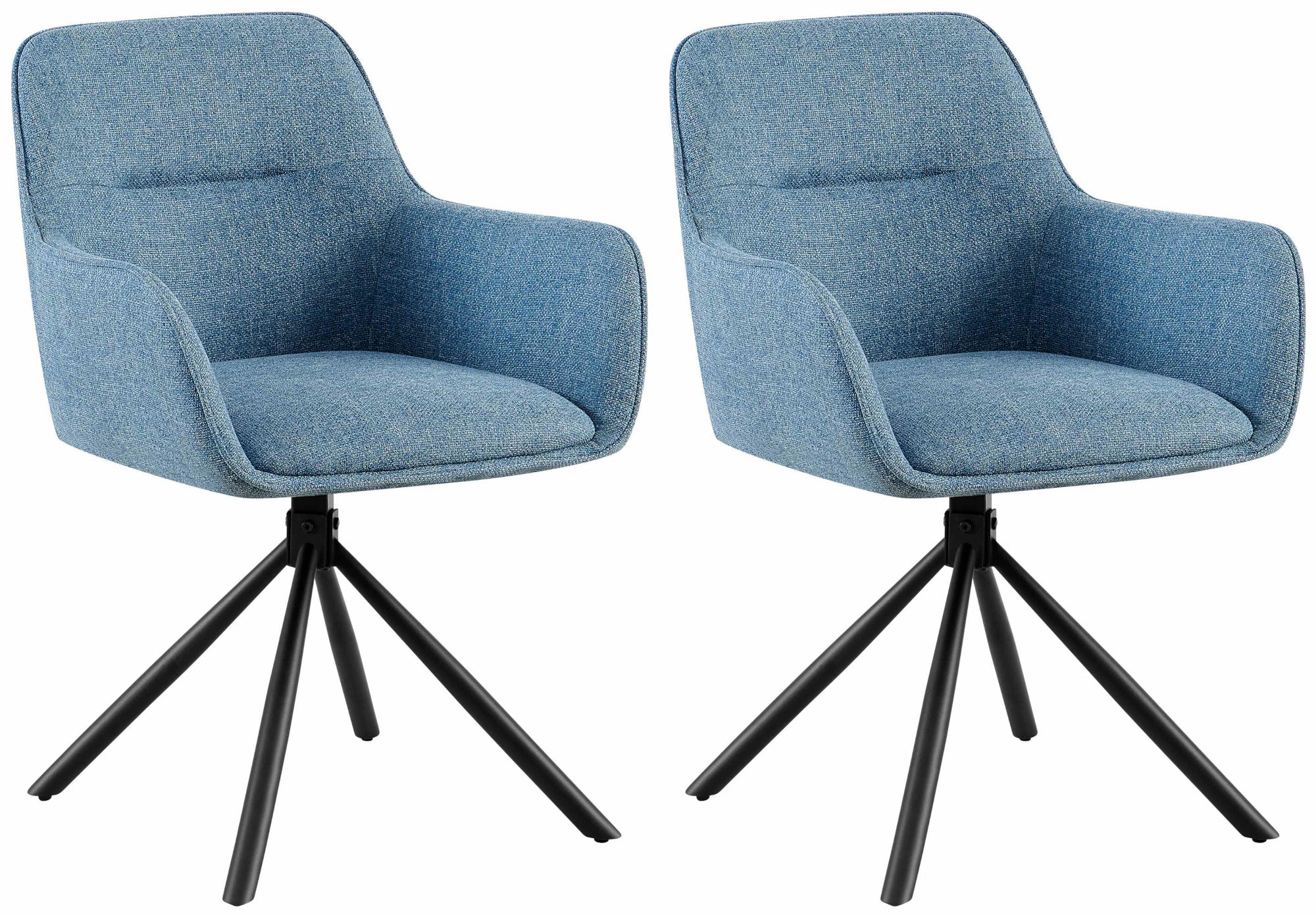 Set van 2 Tipton stoffen stoelen