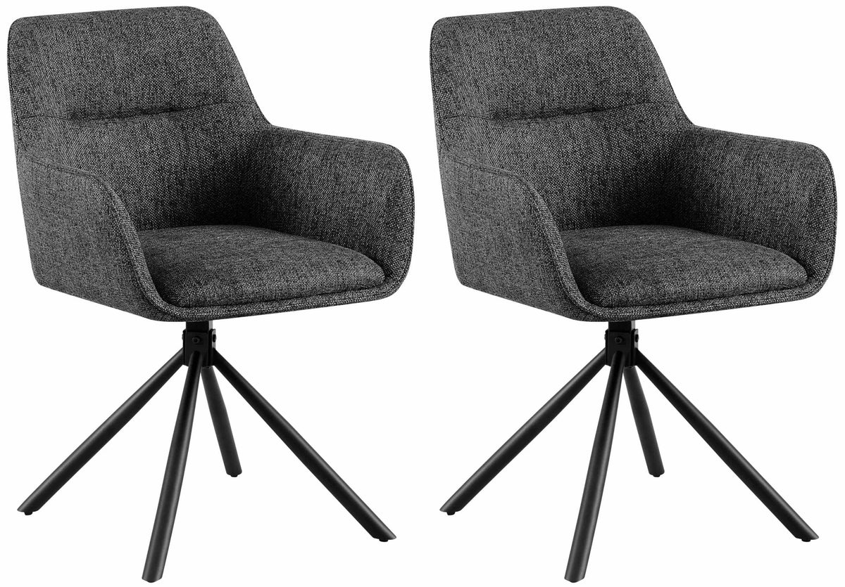 Set van 2 Tipton stoffen stoelen