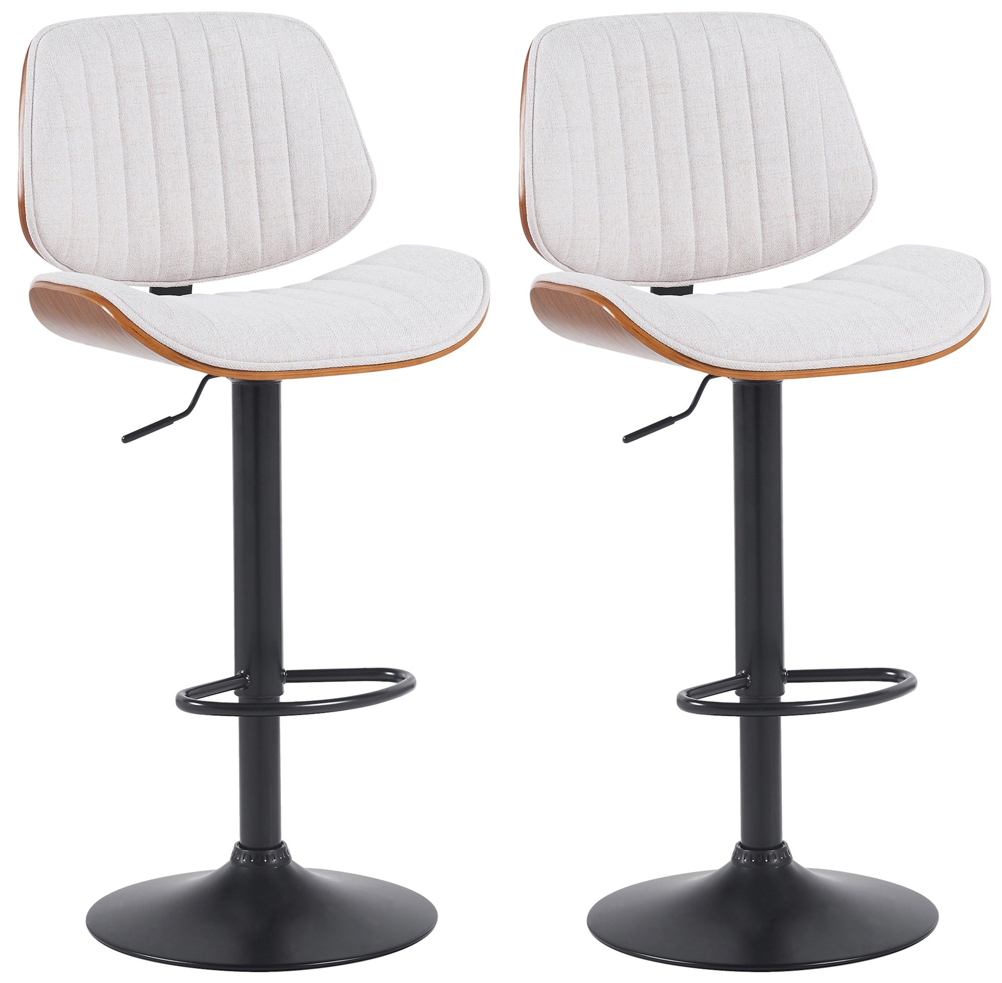 Set van 2 barkrukken Clawson stof