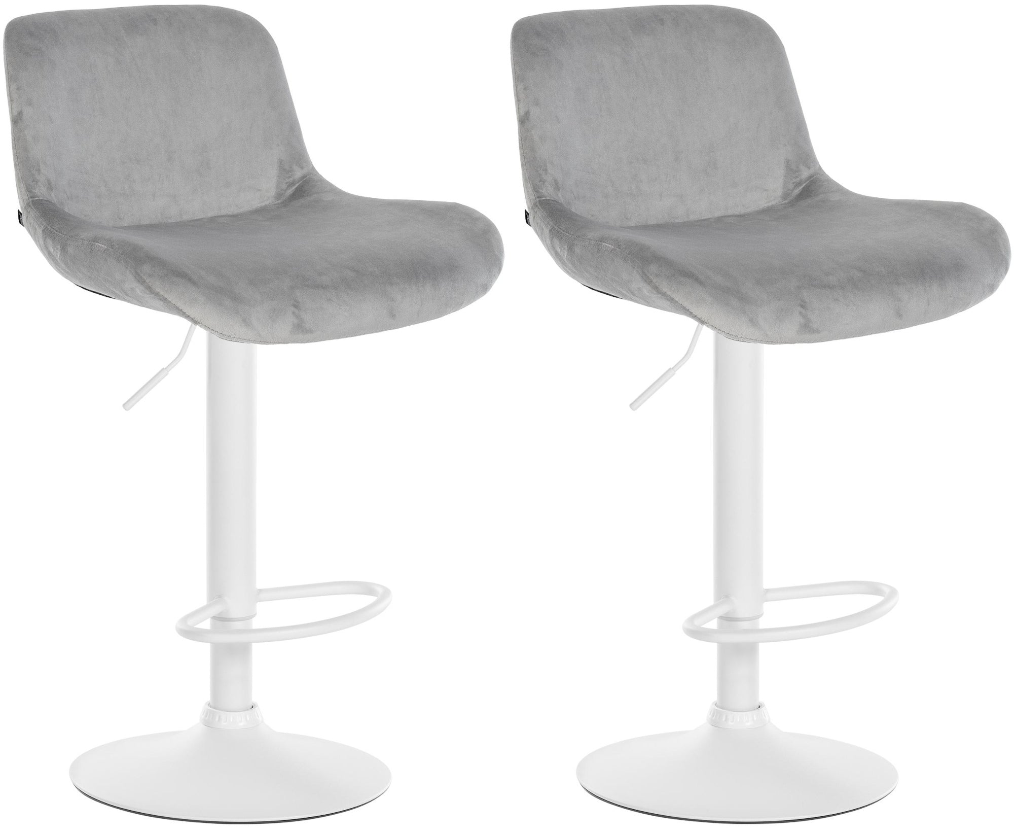 2er Set Barhocker Solon Weiß