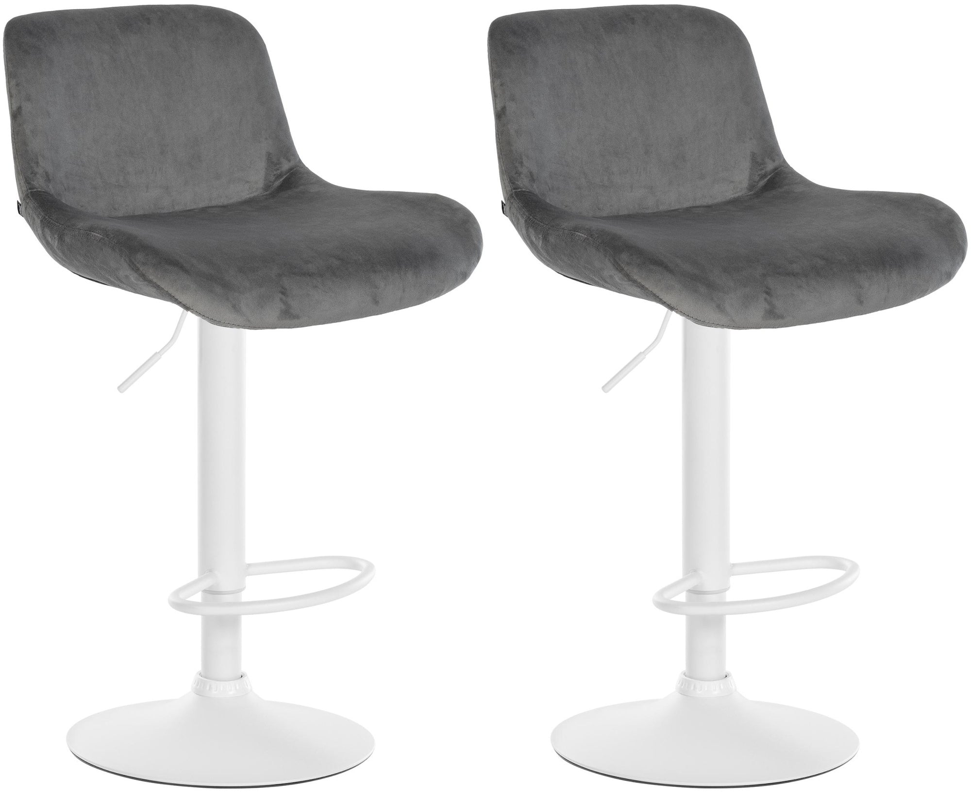 2er Set Barhocker Solon Weiß