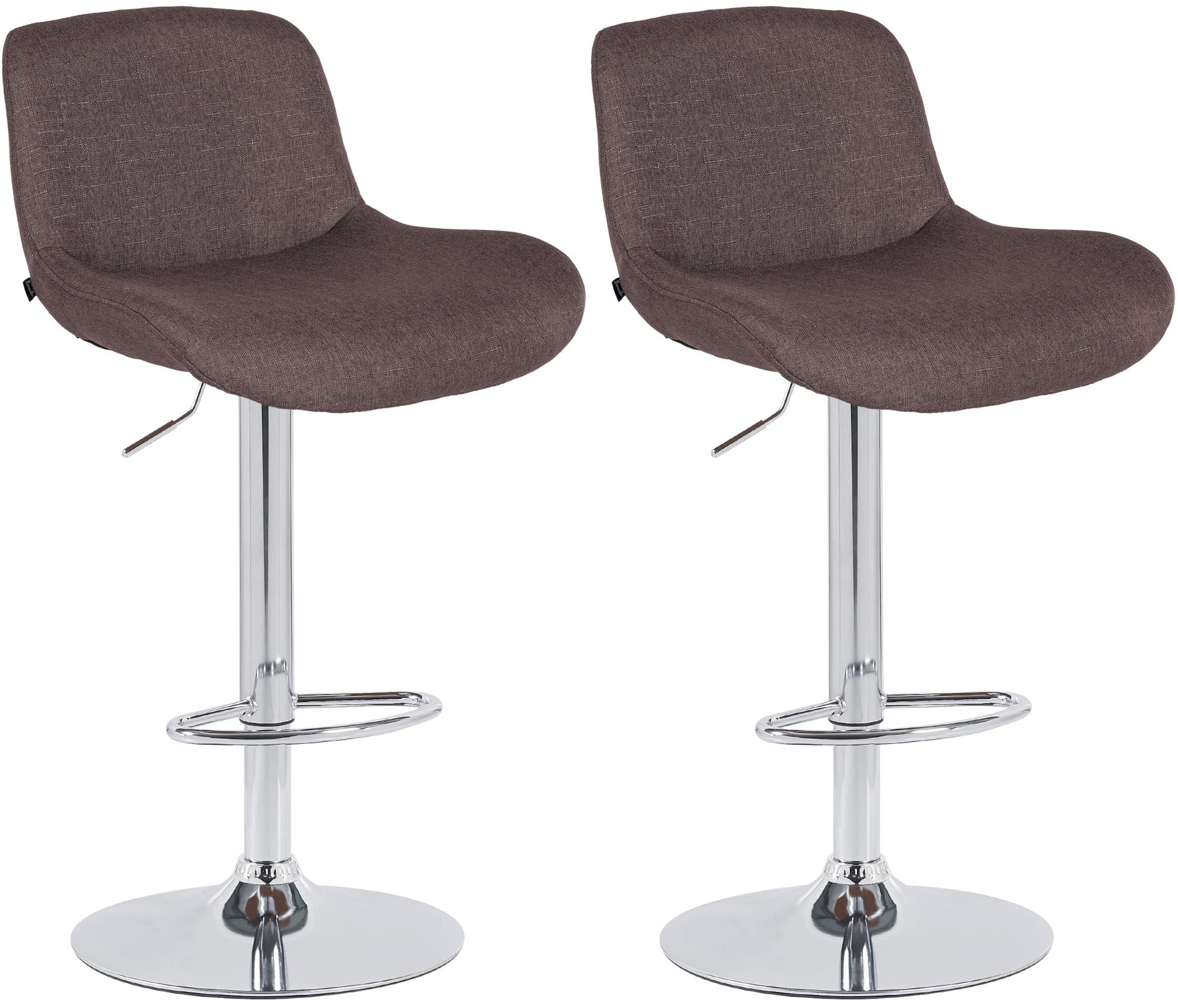 2er Set Barhocker Solon Chrom