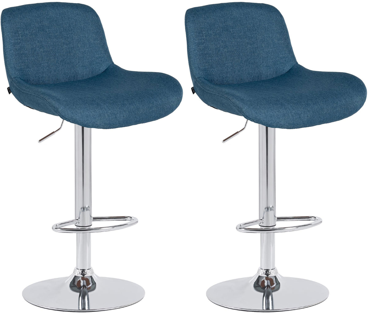 2er Set Barhocker Solon Chrom