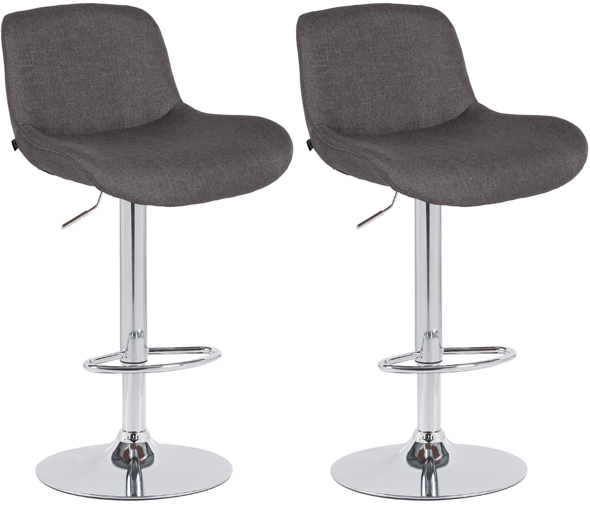 Set of 2 Solon Chrome bar stools