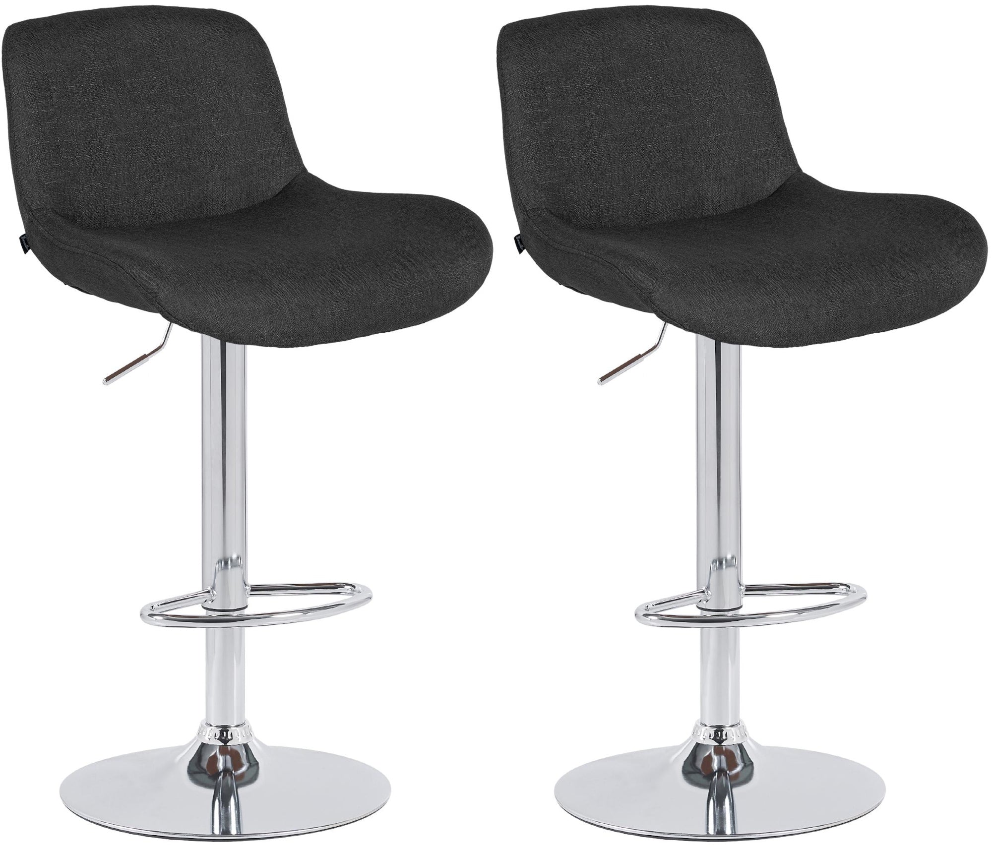 Set of 2 Solon Chrome bar stools