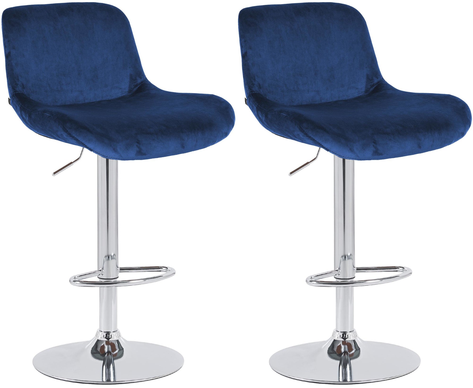 2er Set Barhocker Solon Chrom