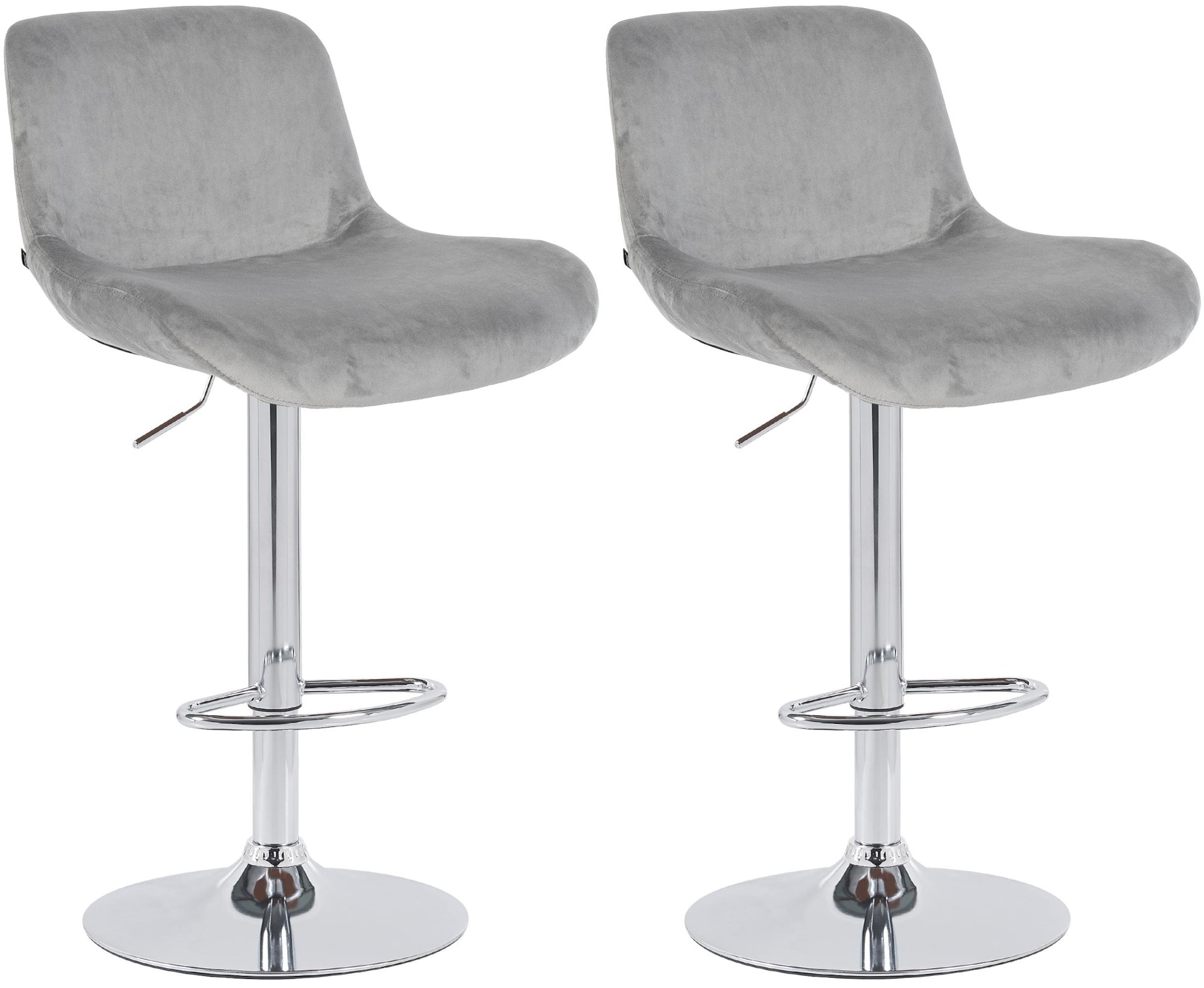 2er Set Barhocker Solon Chrom