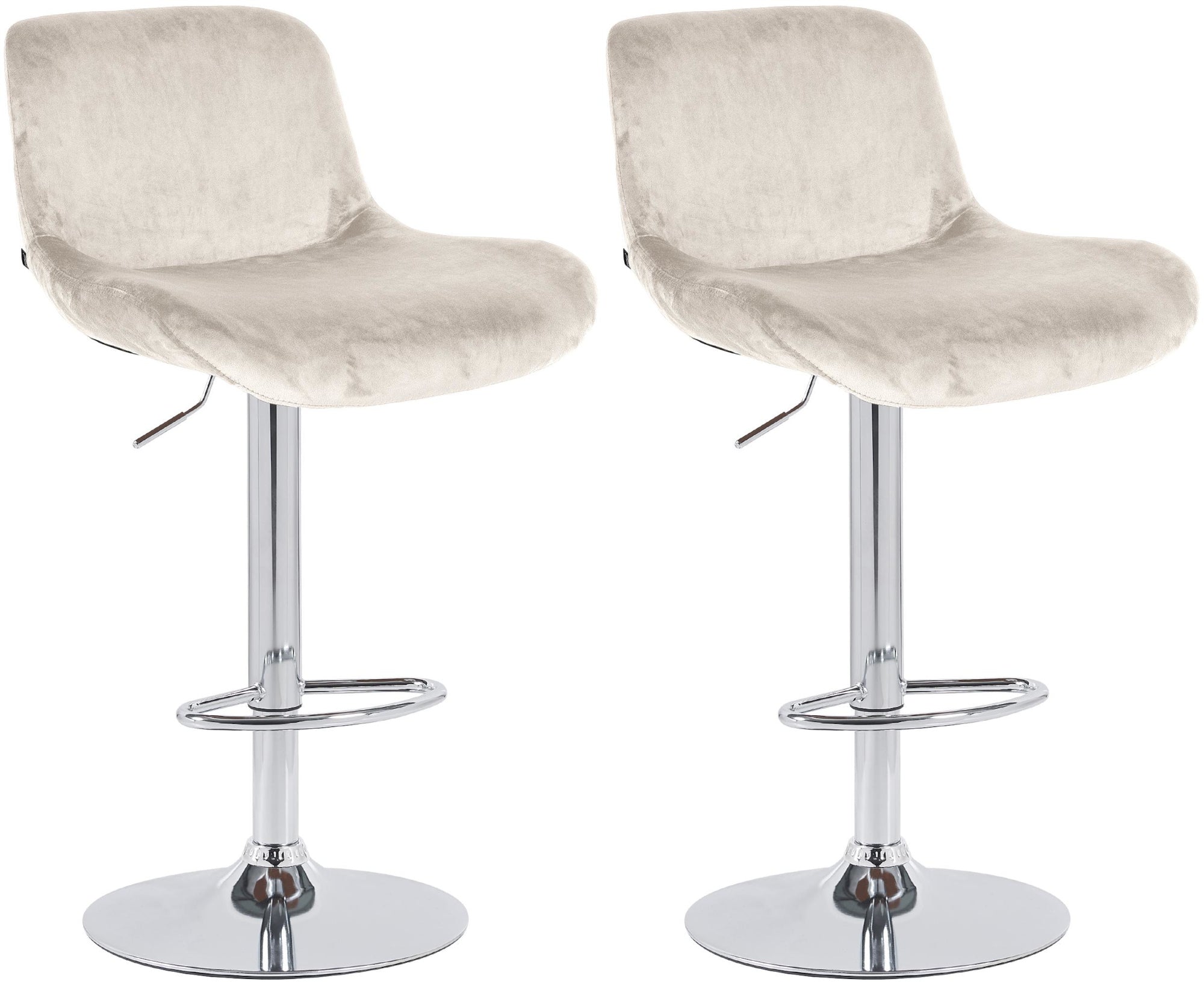 2er Set Barhocker Solon Chrom