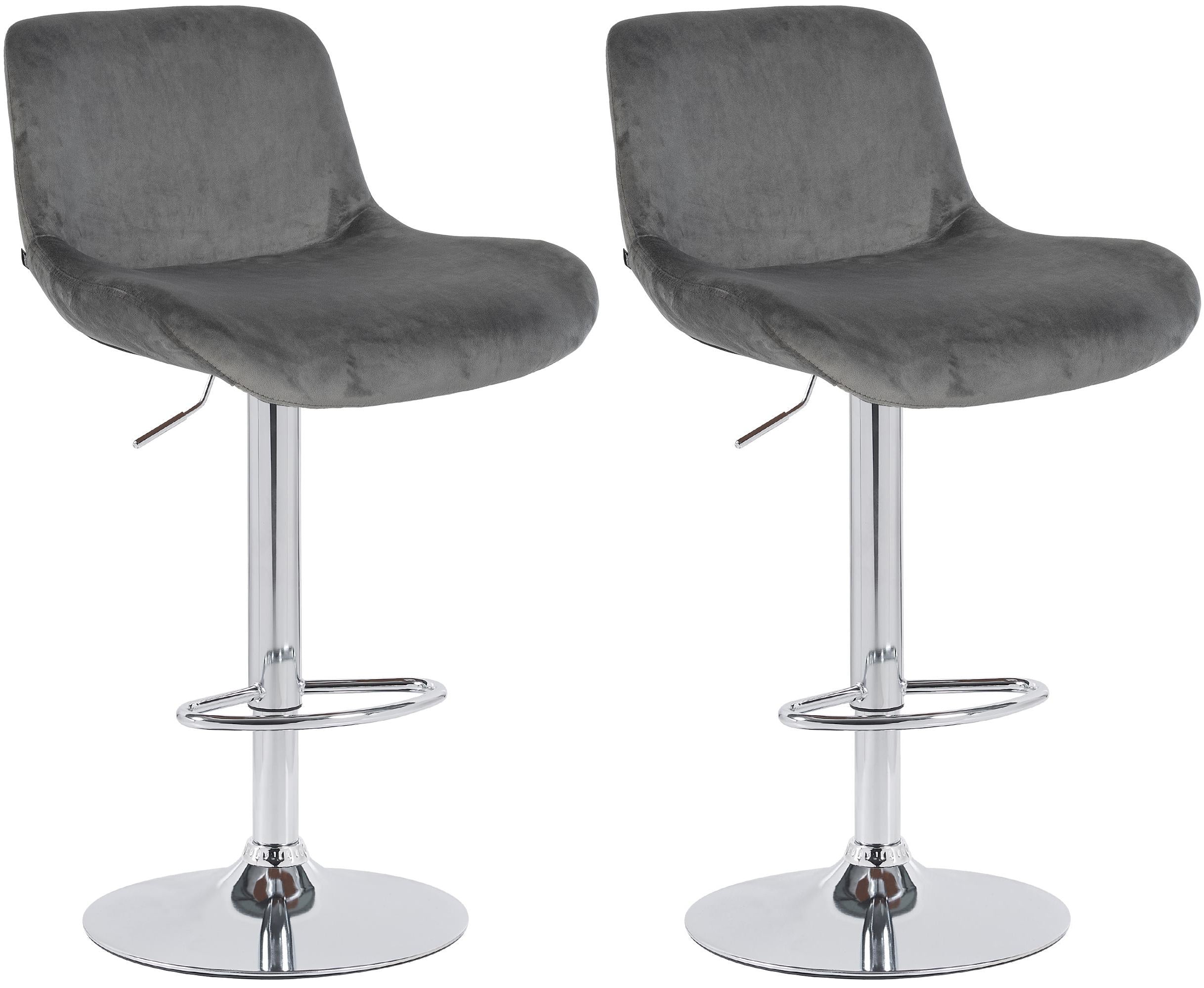 Set of 2 Solon Chrome bar stools