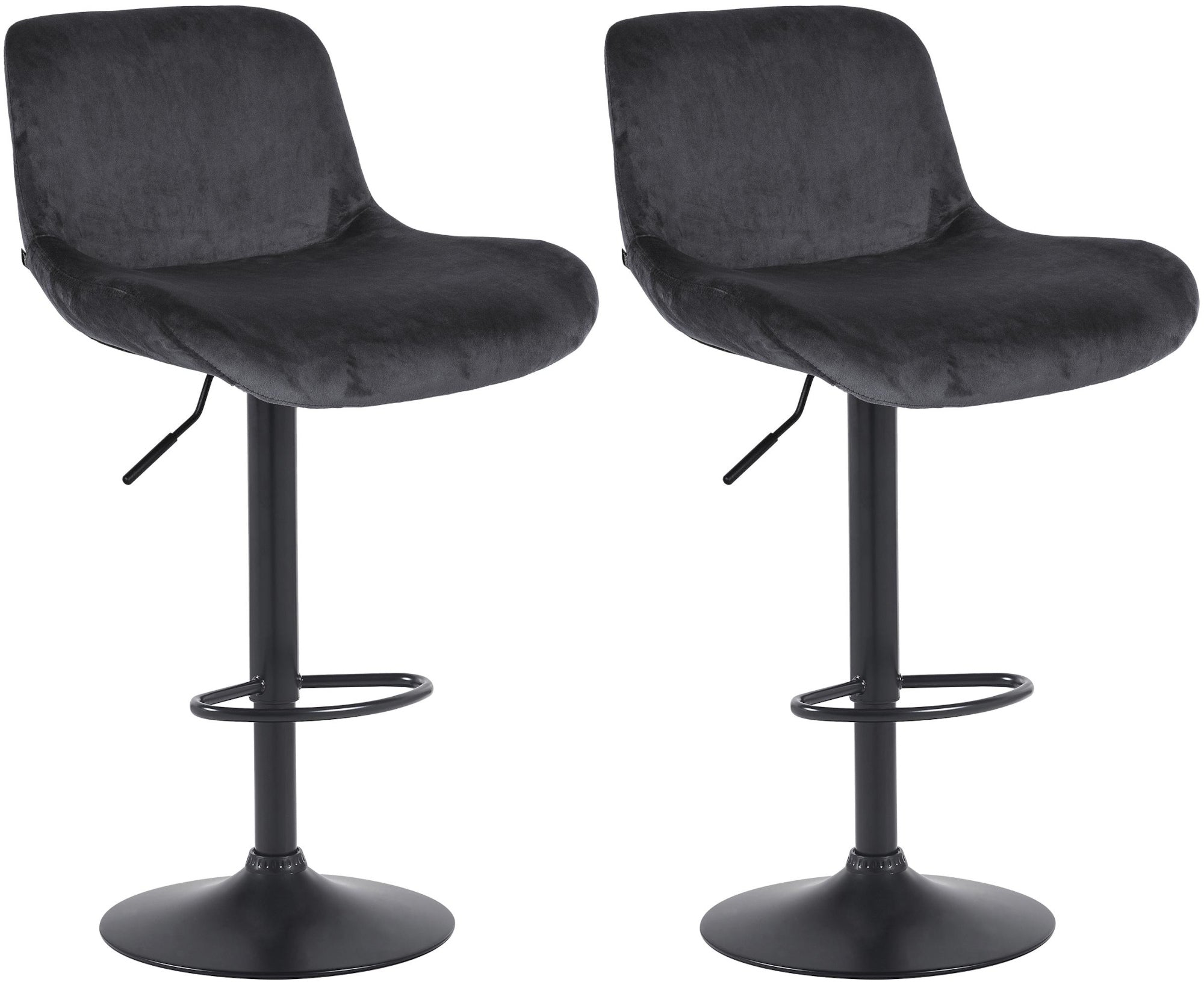 Set van 2 barkrukken Solon Zwart